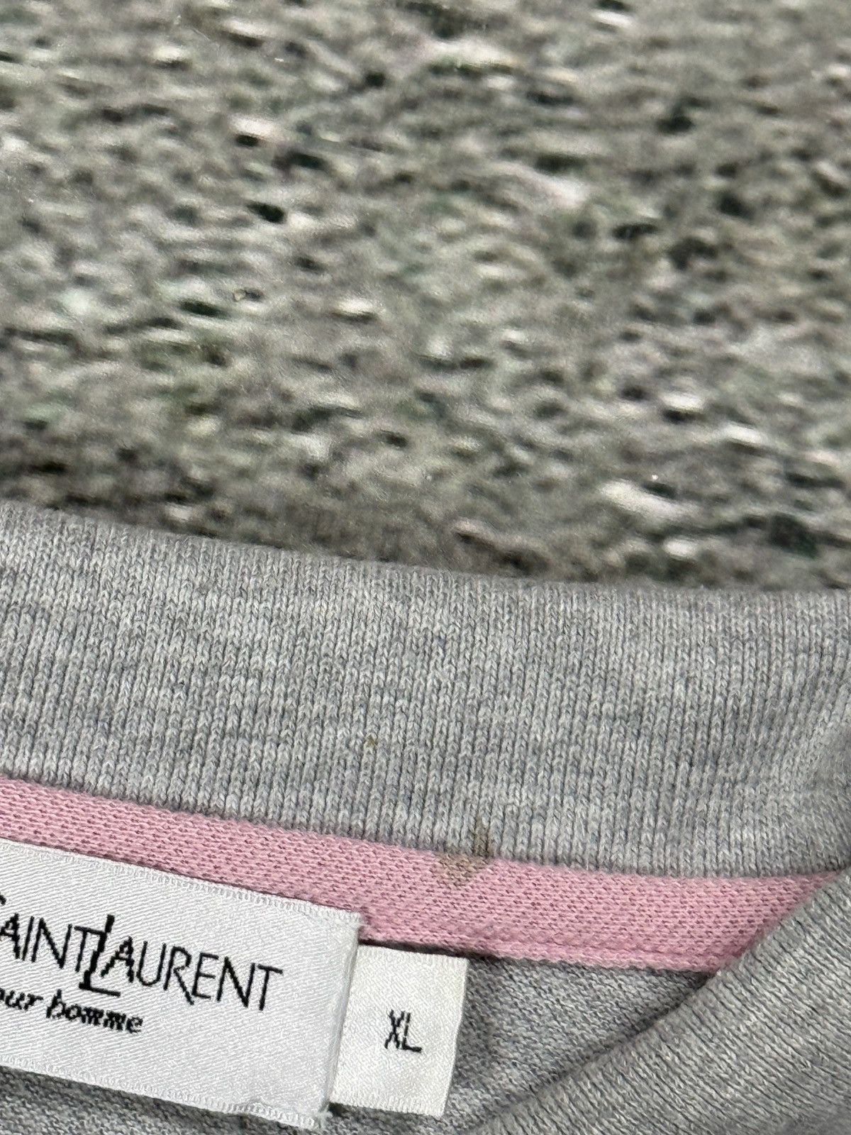 Yves Saint Laurent Yves Saint Laurent polo big logo t-shirt vintage grey Size US XL / EU 56 / 4 - 4 Thumbnail