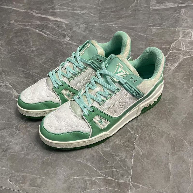 Louis Vuitton Trainer Green Low-top Sneakers 0089