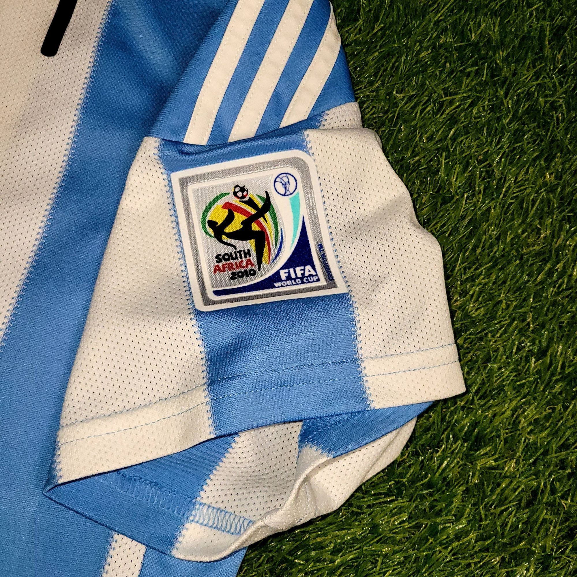 Adidas Messi Argentina 2010 WORLD CUP Home Soccer Jersey L Size US L / EU 52-54 / 3 - 5 Thumbnail