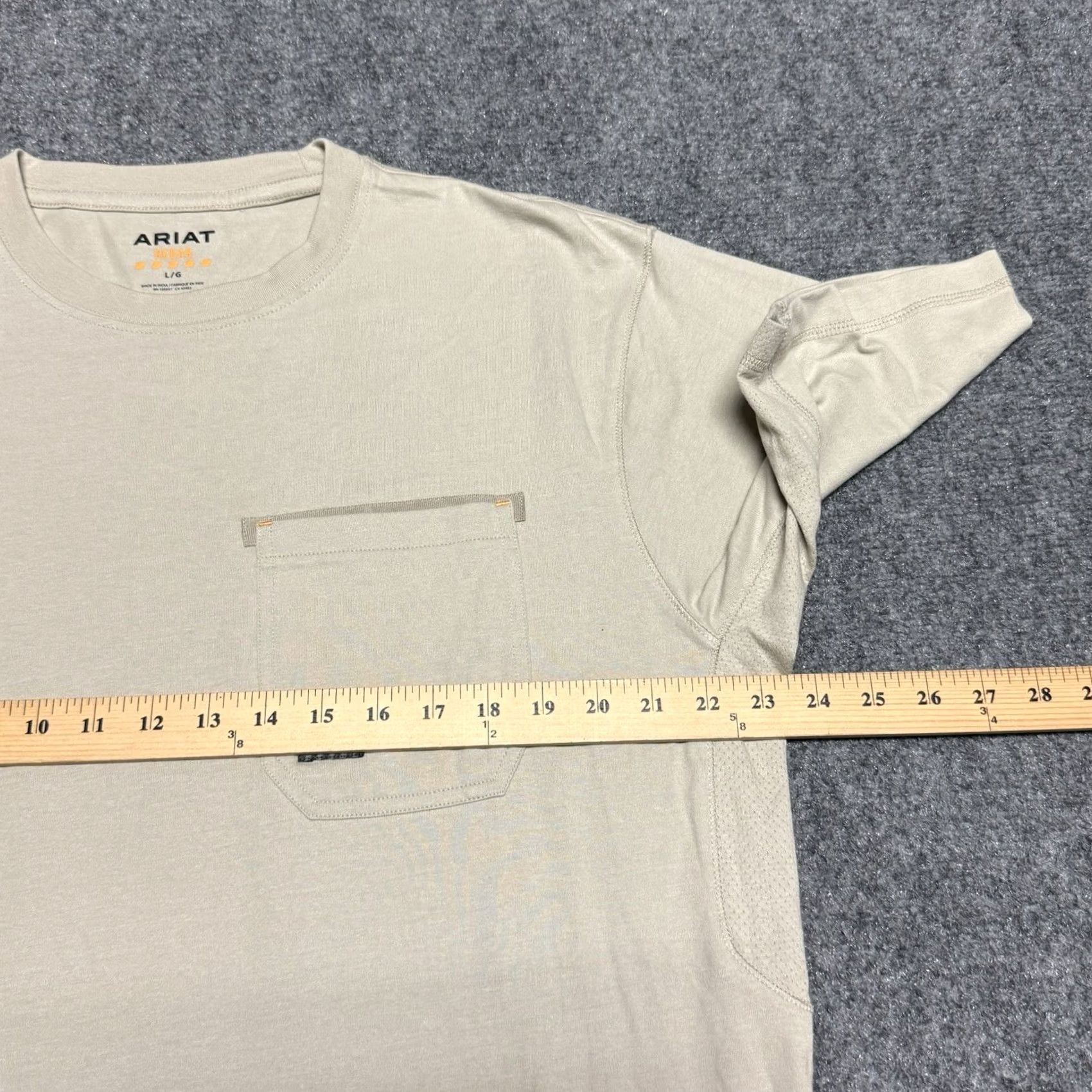 Ariat Ariat Rebar Shirt Mens L Tan Beige Rebar Button-Up Short Sleeve W/NWOT Pocket Collared Workwear Casual Outdoor Fall Summer Spring Winter, Regular Mens Size US L / EU 52-54 / 3 - 6 Thumbnail