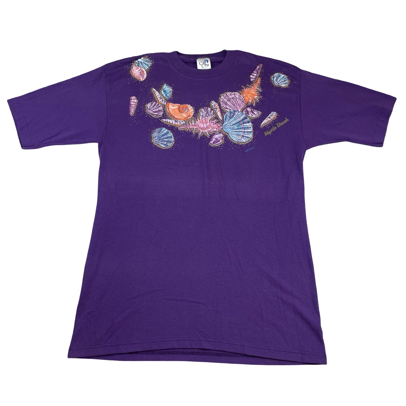 Other VTG Myrtyle Beach Single Stitch S/S Crewneck T-Shirt Purple Size US L / EU 52-54 / 3 - 1 Thumbnail