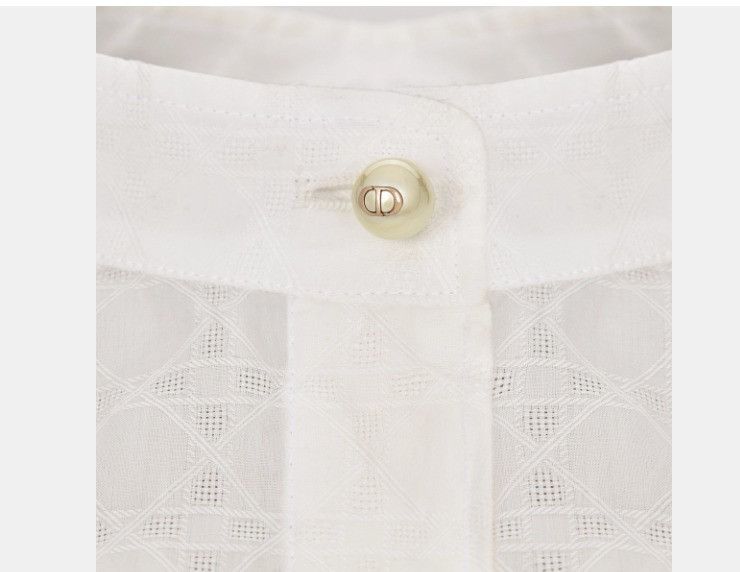 Dior o1w1db10325 411R5 Belted Midi Dress in White Size M / US 6-8 / IT 42-44 - 4 Thumbnail