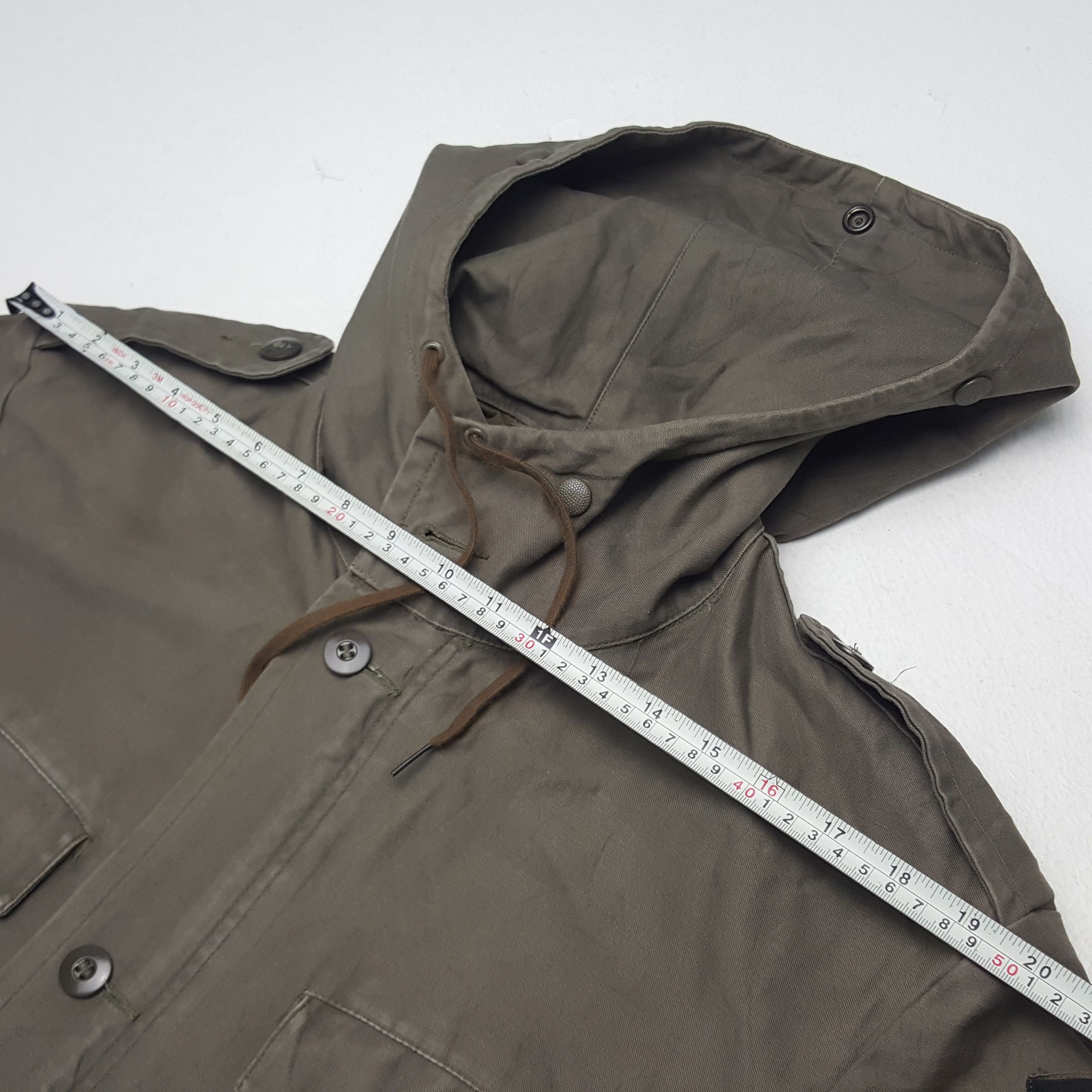 Vintage Vintage Germany Worker Military Style Jacket With Hoodie Size US L / EU 52-54 / 3 - 8 Thumbnail