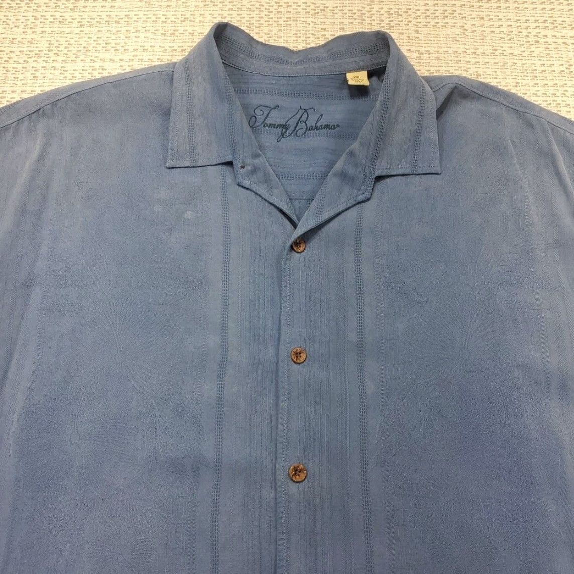 Tommy Bahama Tommy Bahama Shirt Mens 2XL Silk Blue Floral Stripe Pattern Camp Hawaiian Button-Up Casual Size US XXL / EU 58 / 5 - 4 Thumbnail