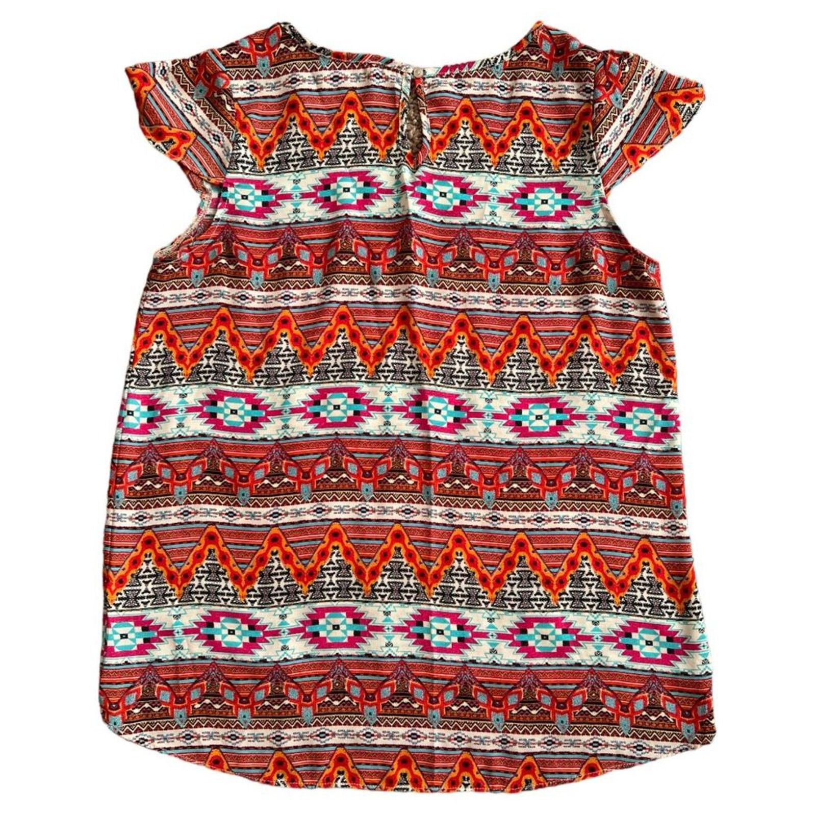 Other pink Rose Multicolor Printed Boat Neck Short Sleeve Top, M Size M / US 6-8 / IT 42-44 - 4 Thumbnail