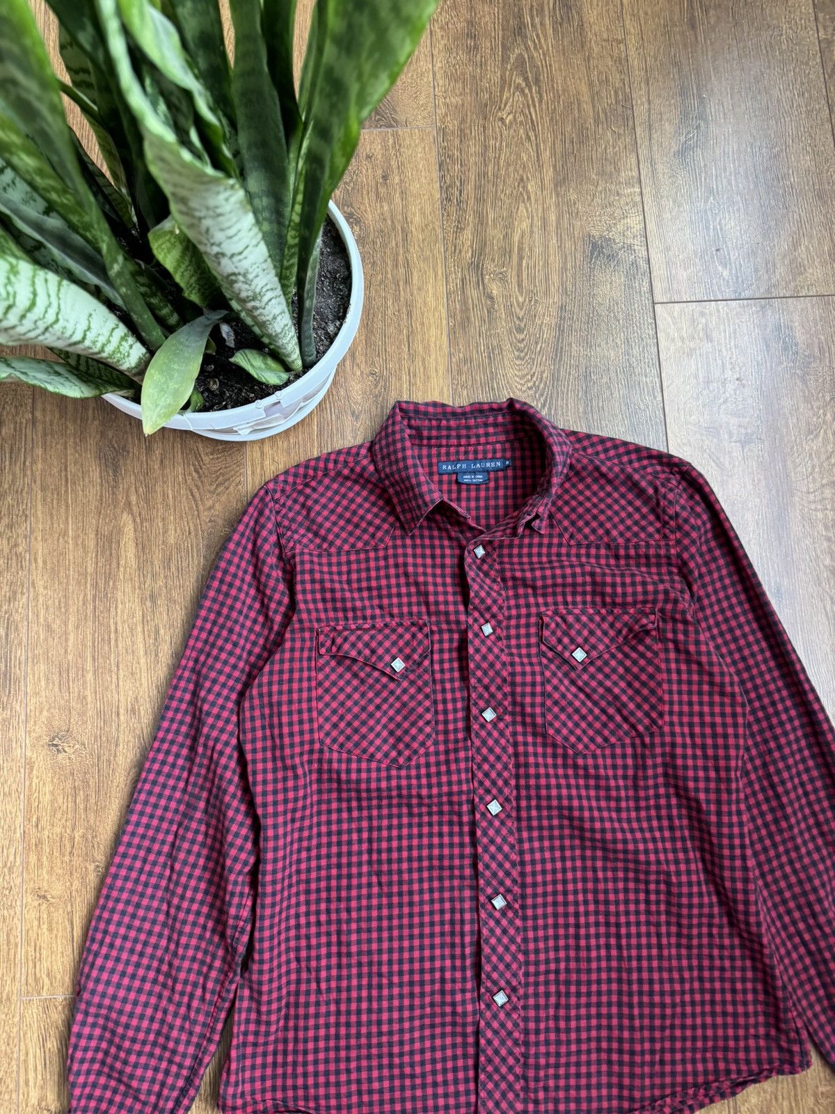 Ralph Lauren Ralph Lauren Ladies Red/black Check Shirt UK Size 8 Size S / US 4 / IT 40 - 2 Thumbnail