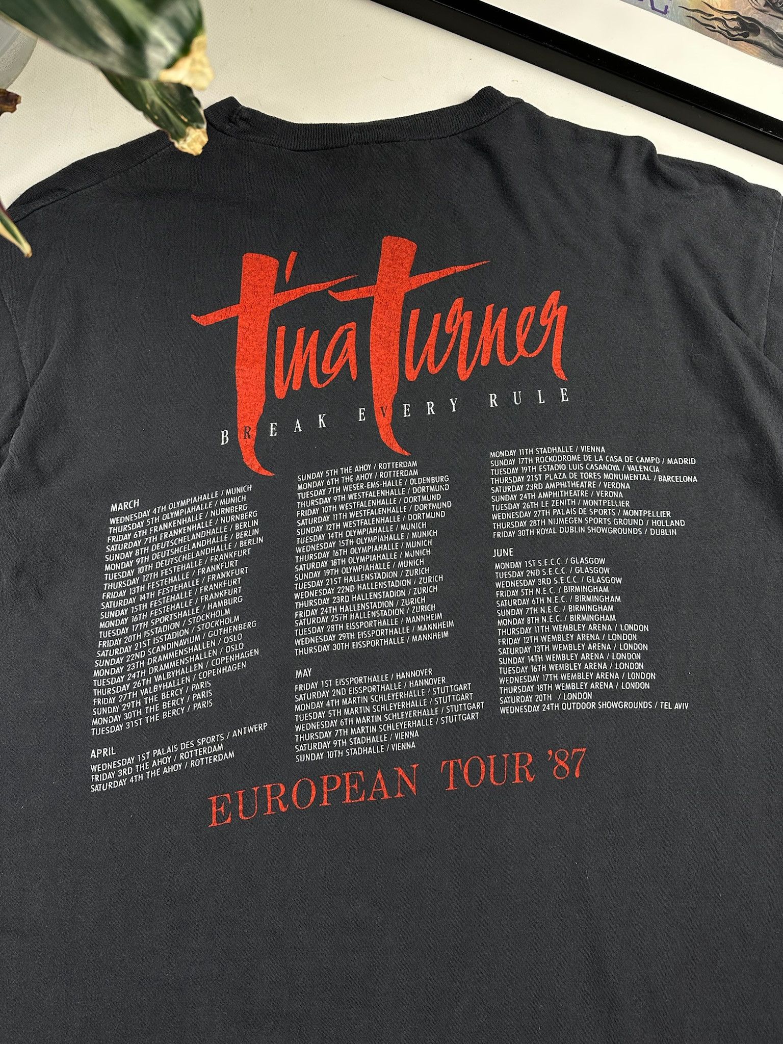 Band Tees Vintage Tina Turner tour tee 1987 Size US L / EU 52-54 / 3 - 6 Thumbnail