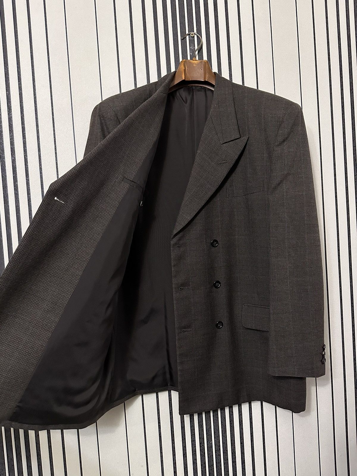 Comme des Garcons A/W89 Comme des Garcons Plaid Brown/Gray Luxury Wool Suit Size 48R - 14 Thumbnail