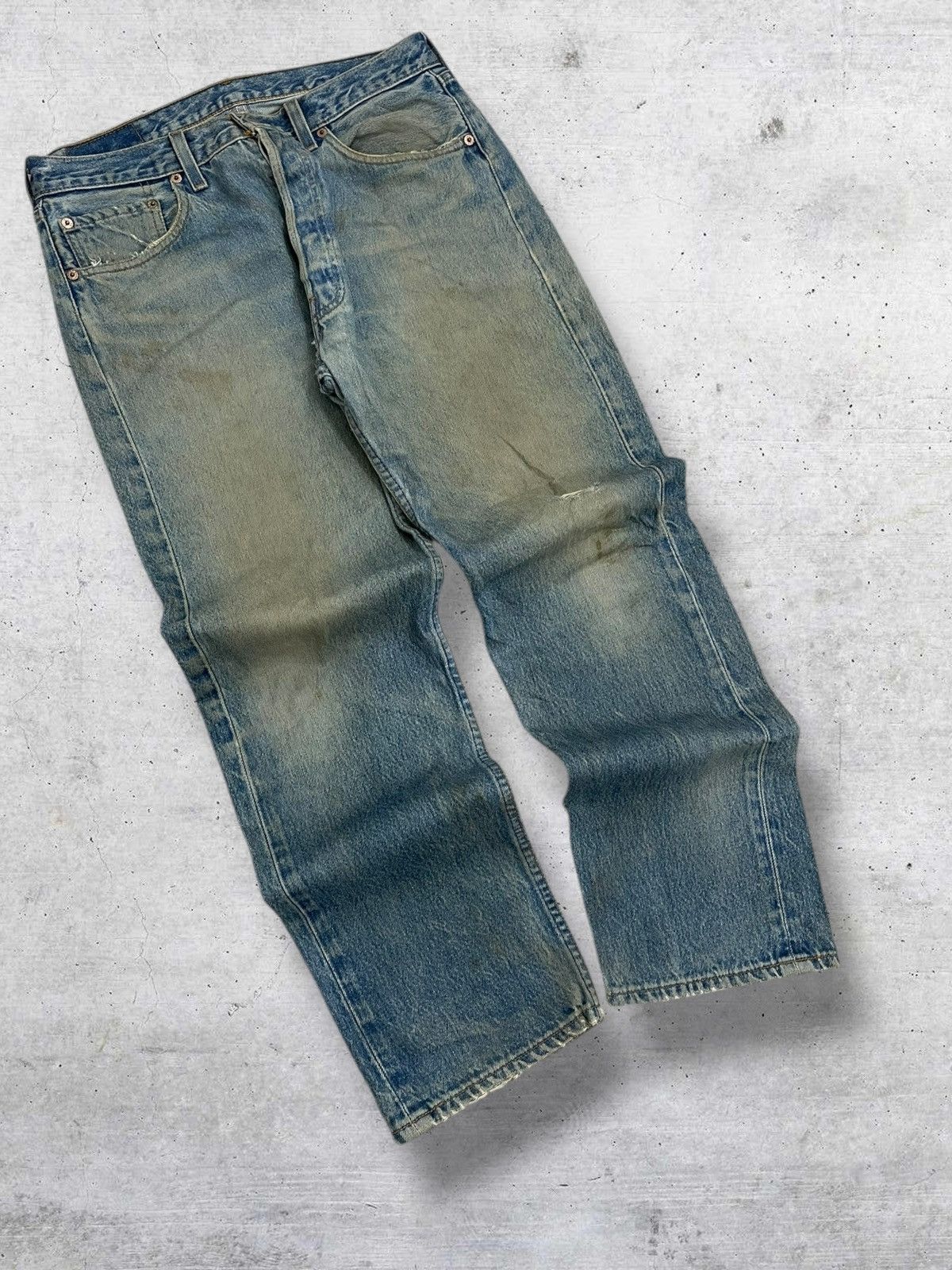 Levi's Vintage Clothing VINTAGE 501 LEVIS USA DESIGNER 90S RARE OLD MUDWASH DENIM Size US 30 / EU 46 - 2 Thumbnail