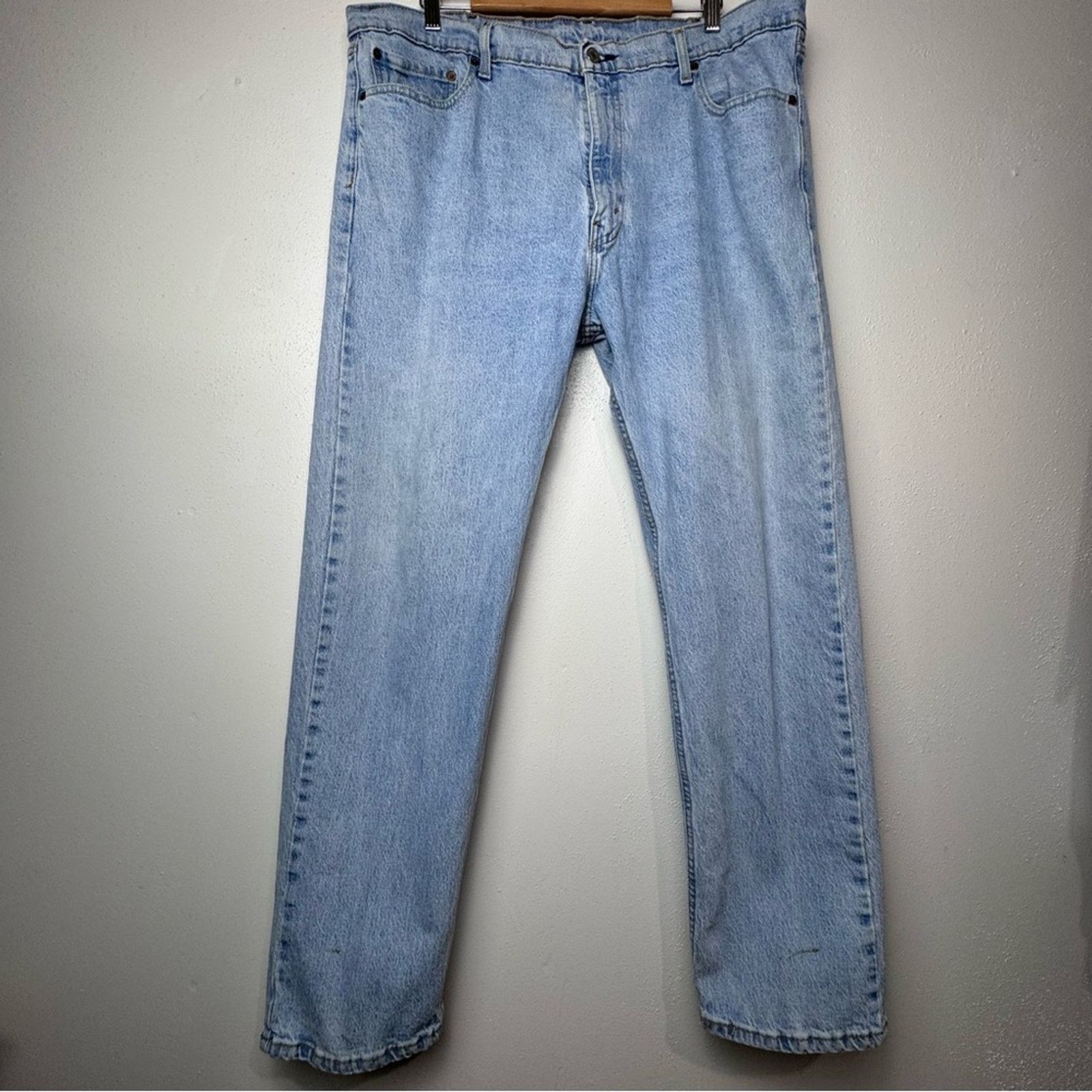 Levi's Levi’s 505 Straight Light Distressed Jeans Men's Size 42x32 Size US 42 / EU 58 - 12 Thumbnail