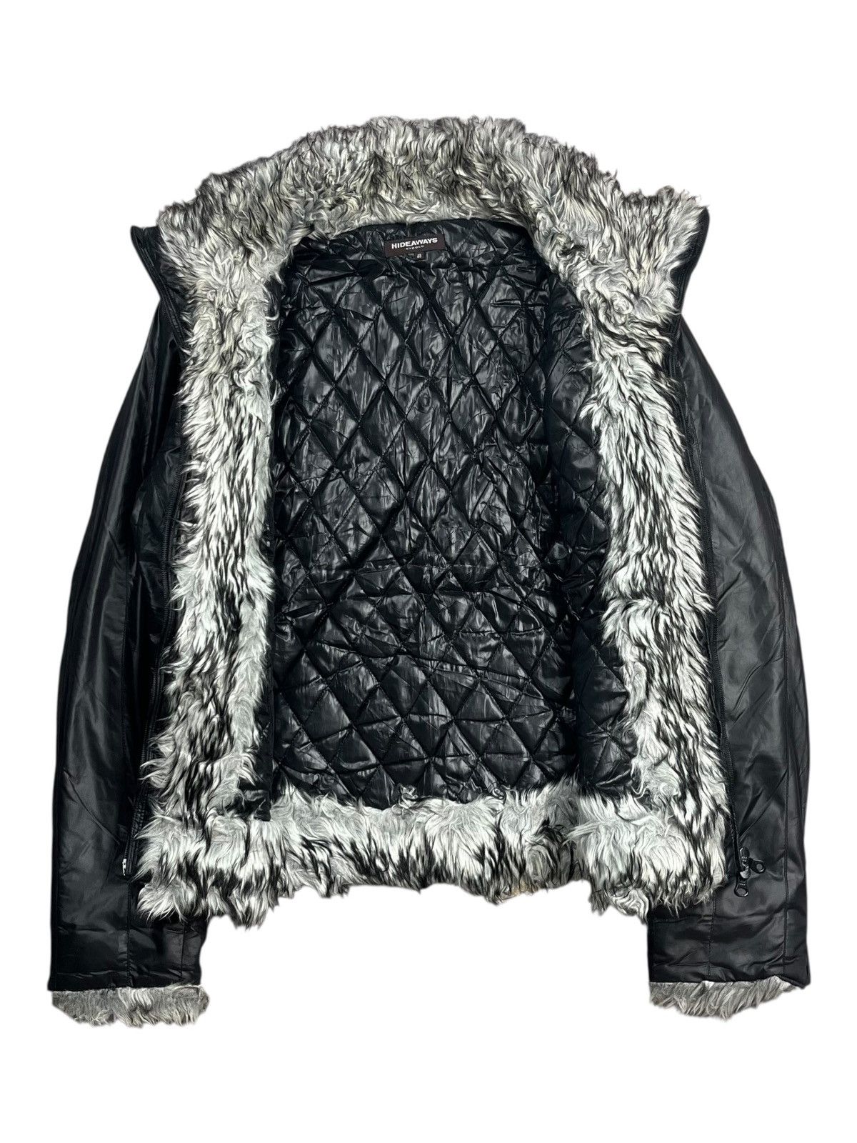2000s Hideways Nicole - Vkei Style Trim Fur Jacket