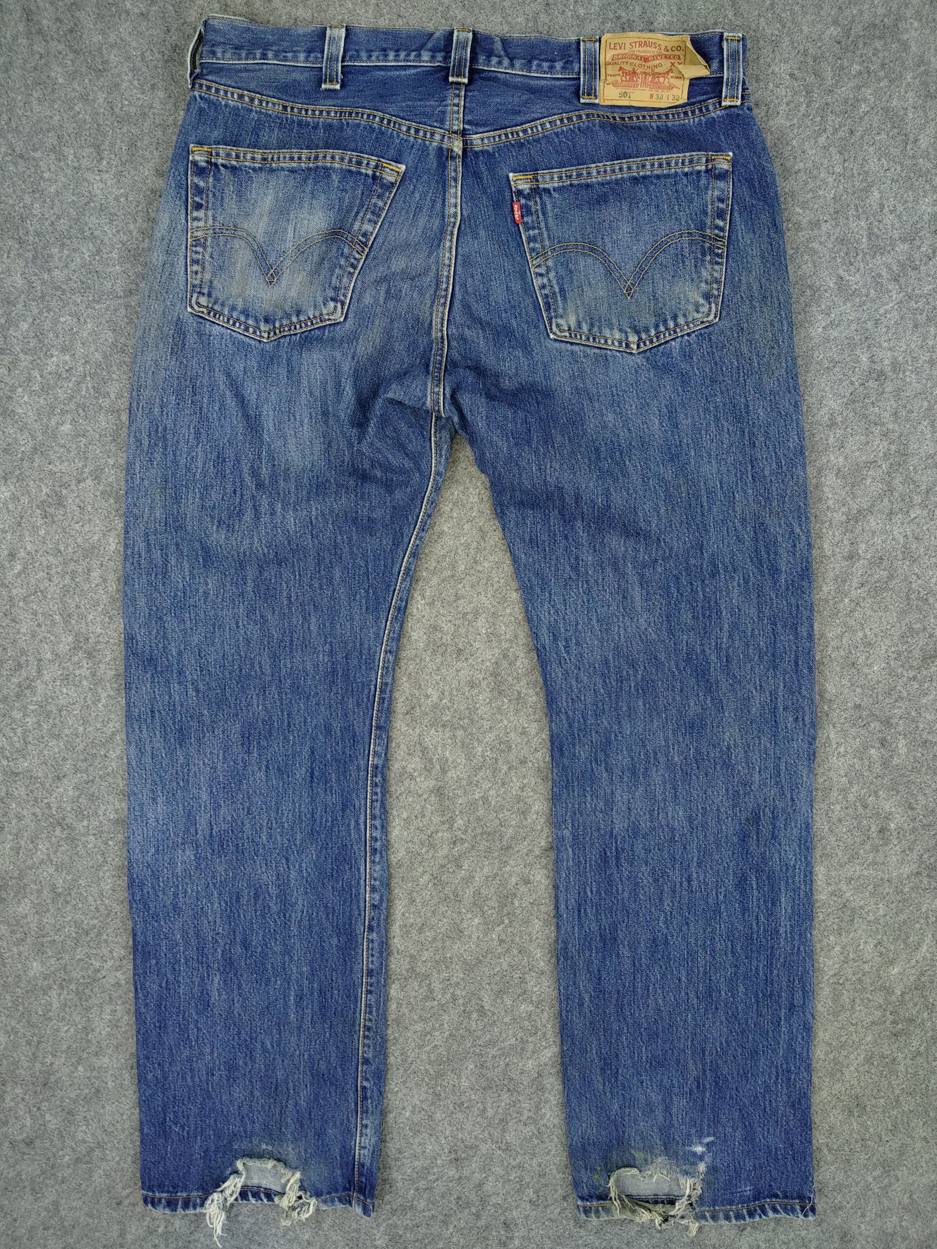 Japanese Brand Dirty Blue Vintage Levi's 501 Denim 38x31.5-JN288 Size US 38 / EU 54 - 2 Thumbnail