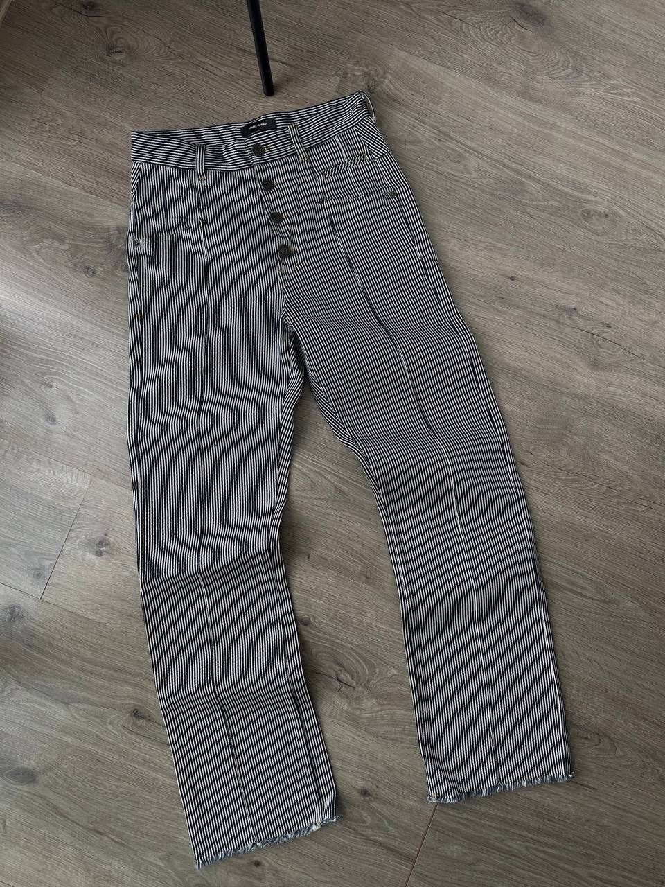 Isabel Marant × Japanese Brand × Vintage Vintage Isabel Marant High Waist Striped Trousers Button Fly Size 24" / US 00 / IT 34 - 10 Thumbnail