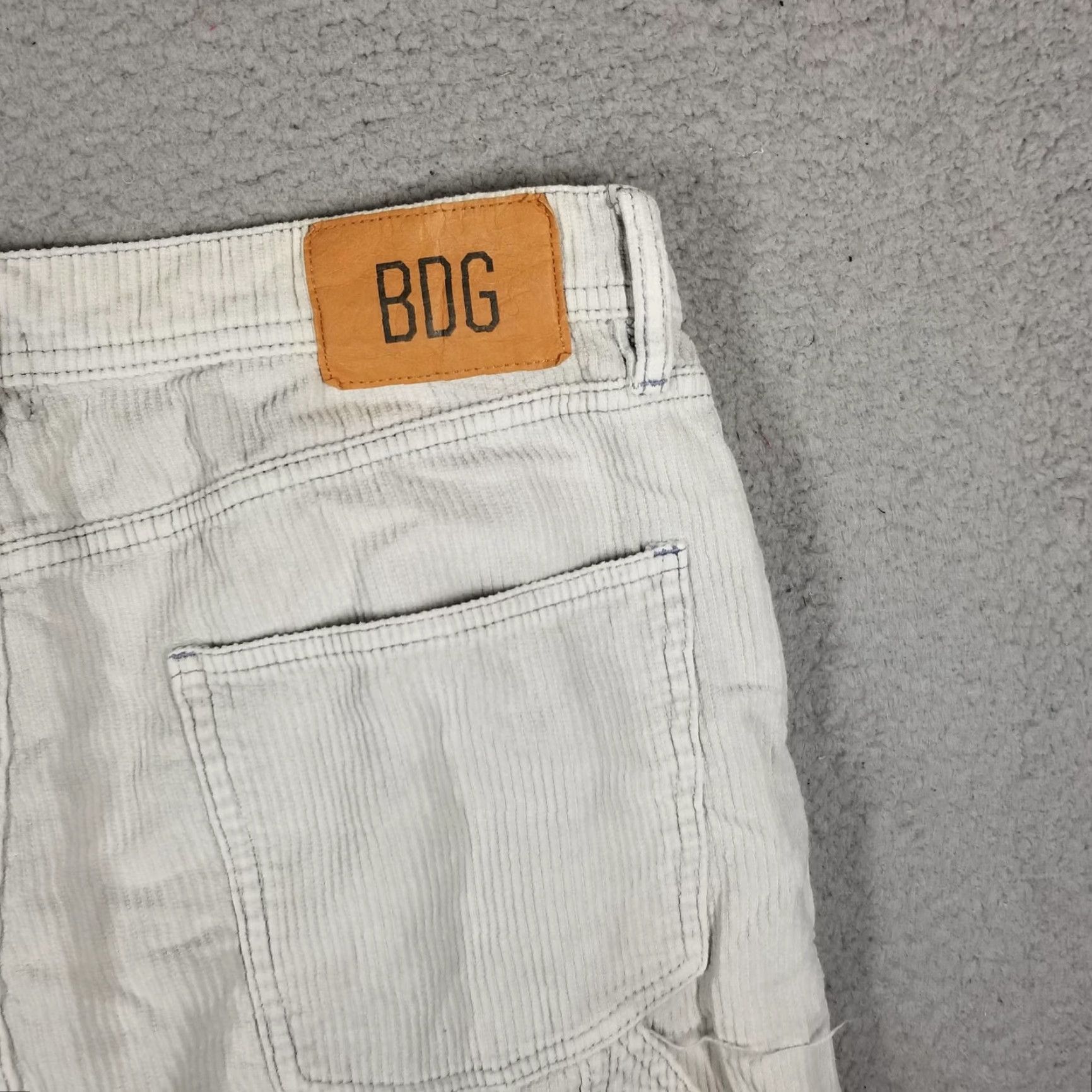 Bdg BDG Corduroy Carpenter Pants 36 Light Gray Utility Workwear Mens Size US 36 / EU 52 - 4 Thumbnail