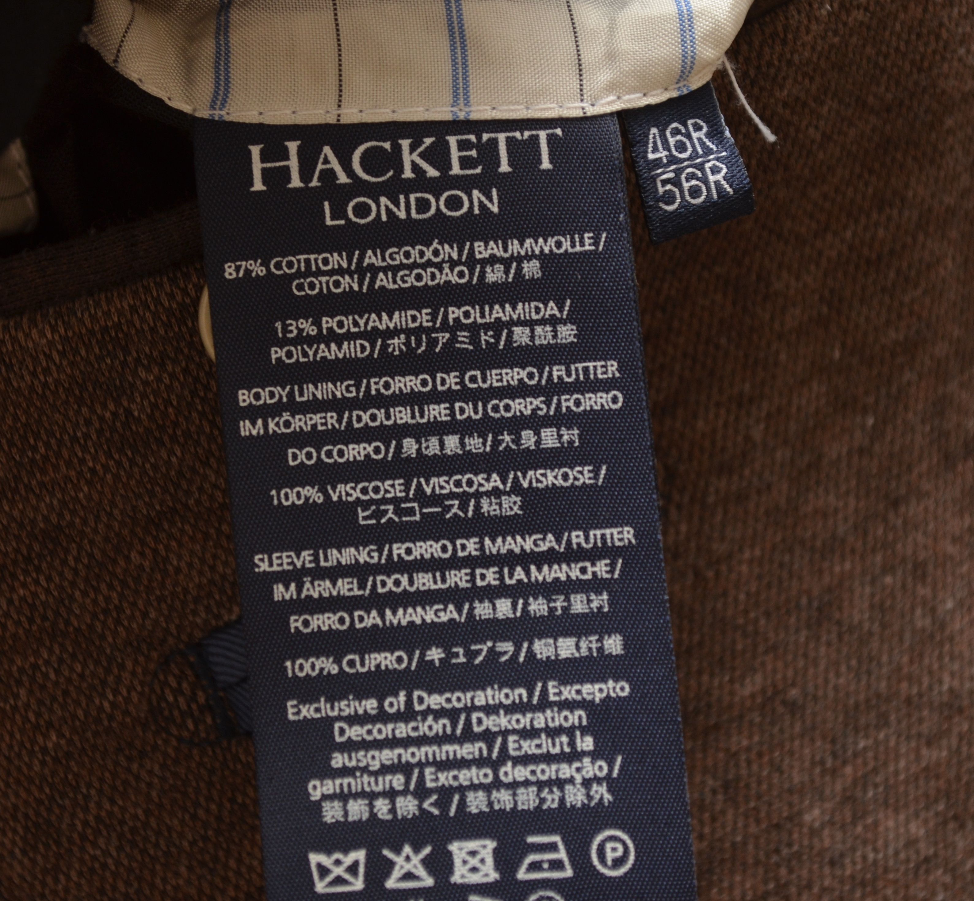 Hackett HACKETT London Jersey Stretch Cotton Blazer Jacket Size 46R Size 46R - 9 Thumbnail