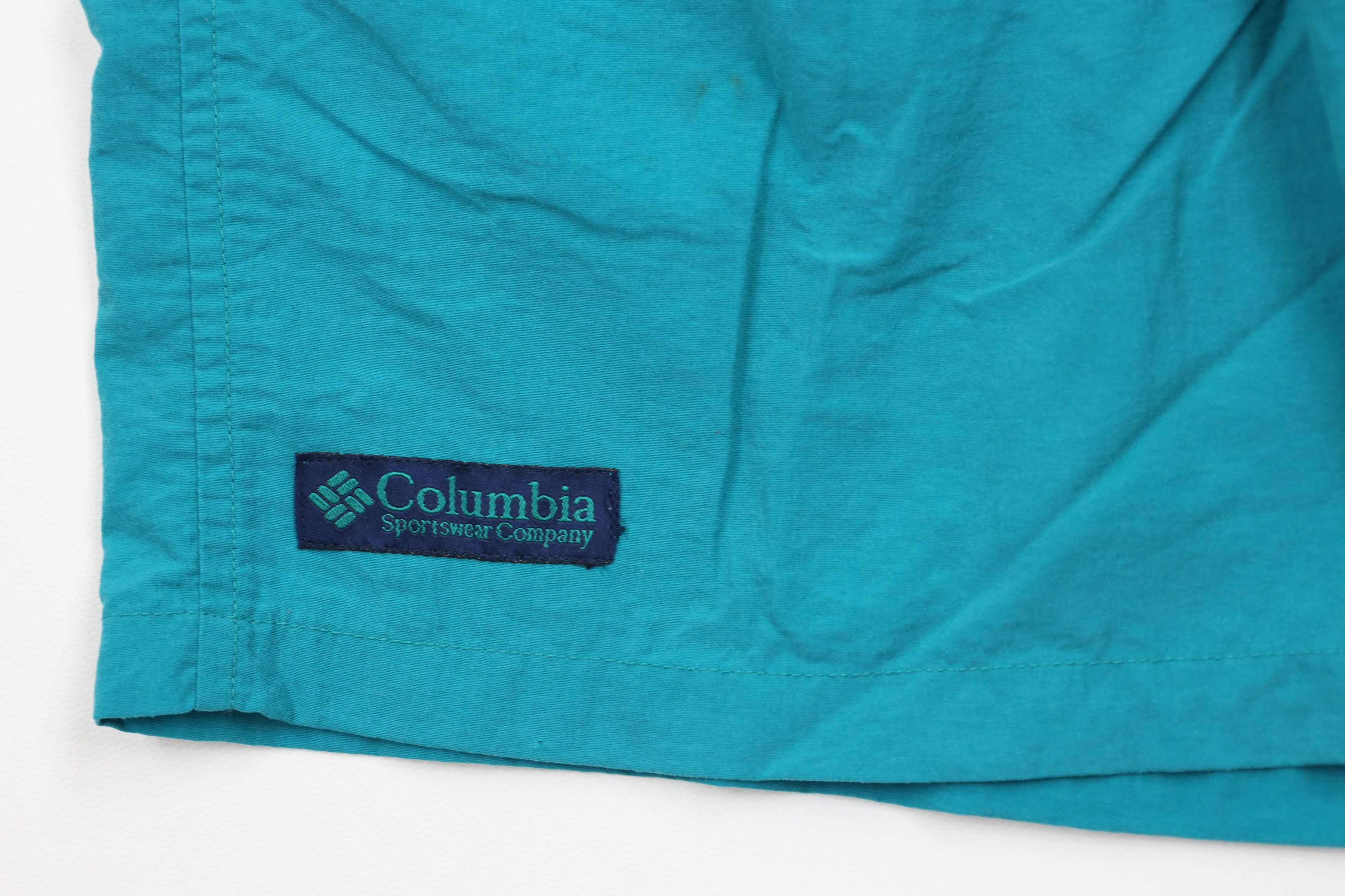 Columbia × Vintage Vintage 90s Columbia Out Belted Lined Above Knee Shorts Teal Size US 36 / EU 52 - 5 Thumbnail