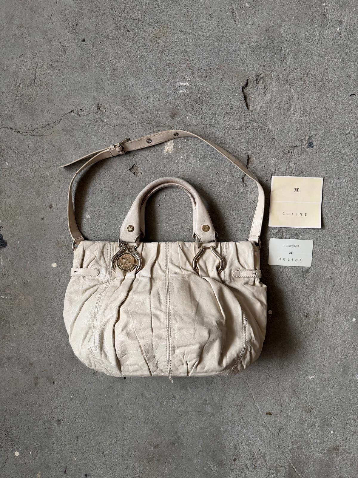 Celine Celine 2Way Leather Shoulder Bag White Size ONE SIZE - 1 Thumbnail