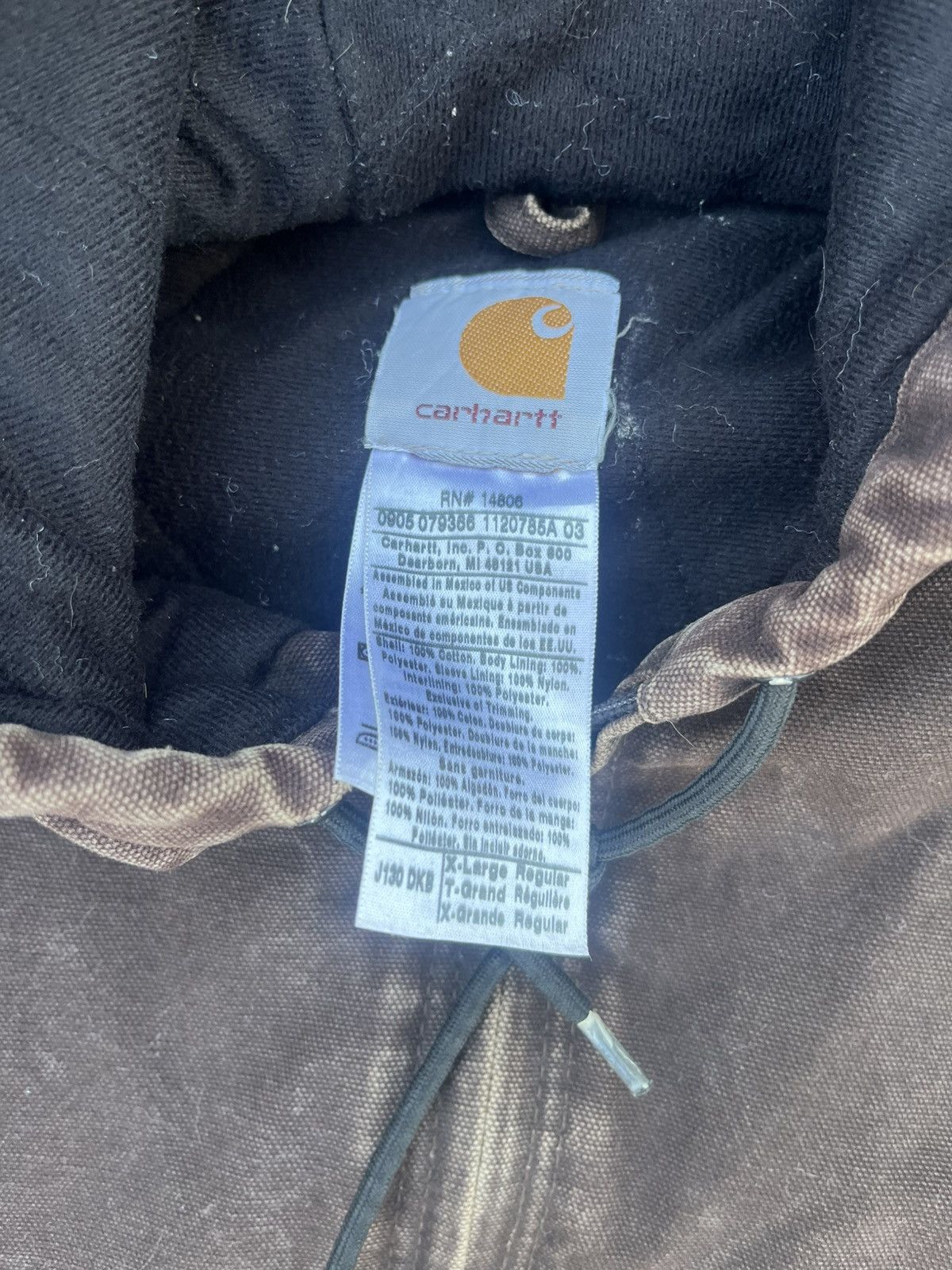 Carhartt Brown Carhartt Jacket Hooded Size US XL / EU 56 / 4 - 6 Thumbnail