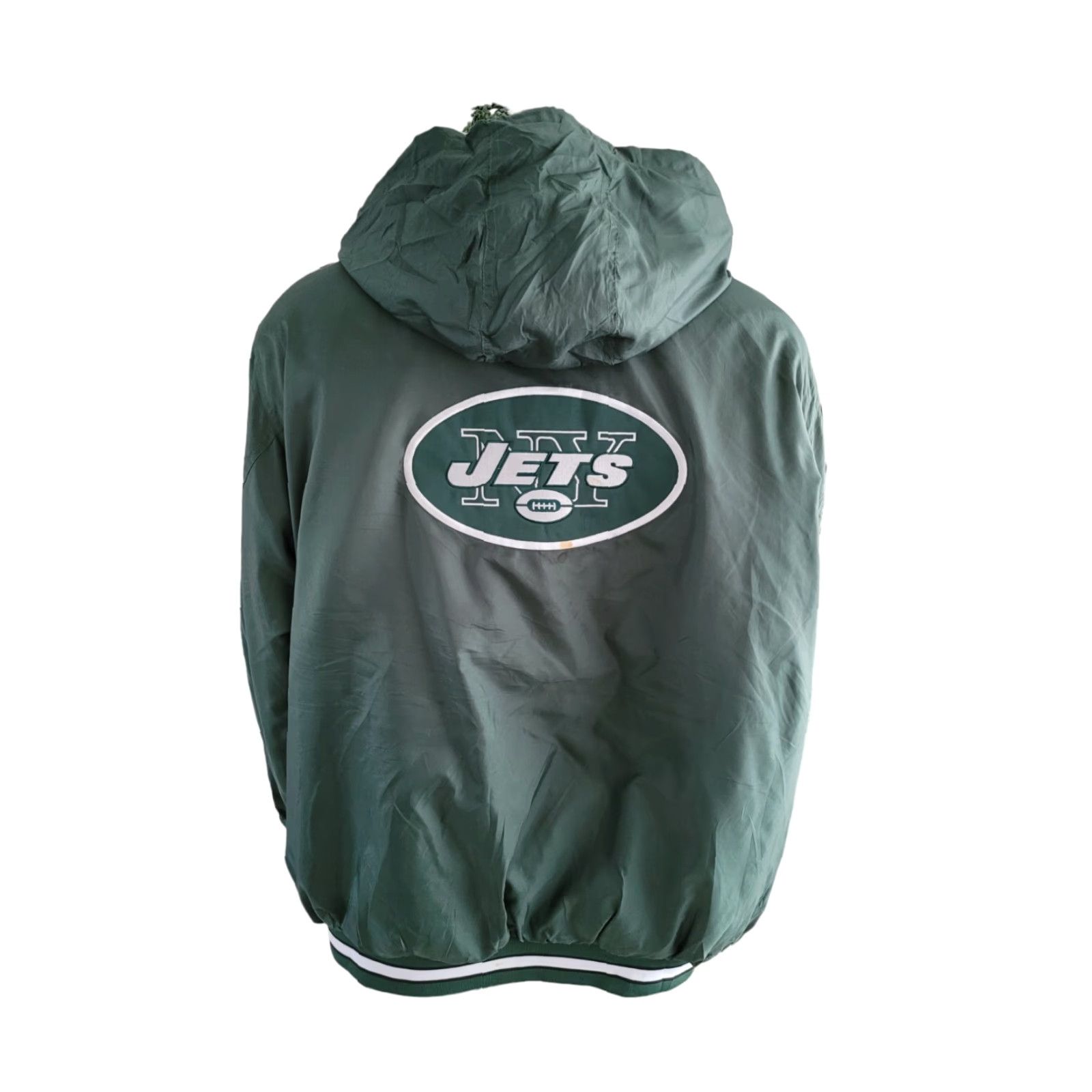 NFL VINTAGE Reebok NFL Jets Baseball Jacket 2XL Jacket Men dark green NFL Jets 90s Concert Football Jersey style Size US XL / EU 56 / 4 - 2 Thumbnail