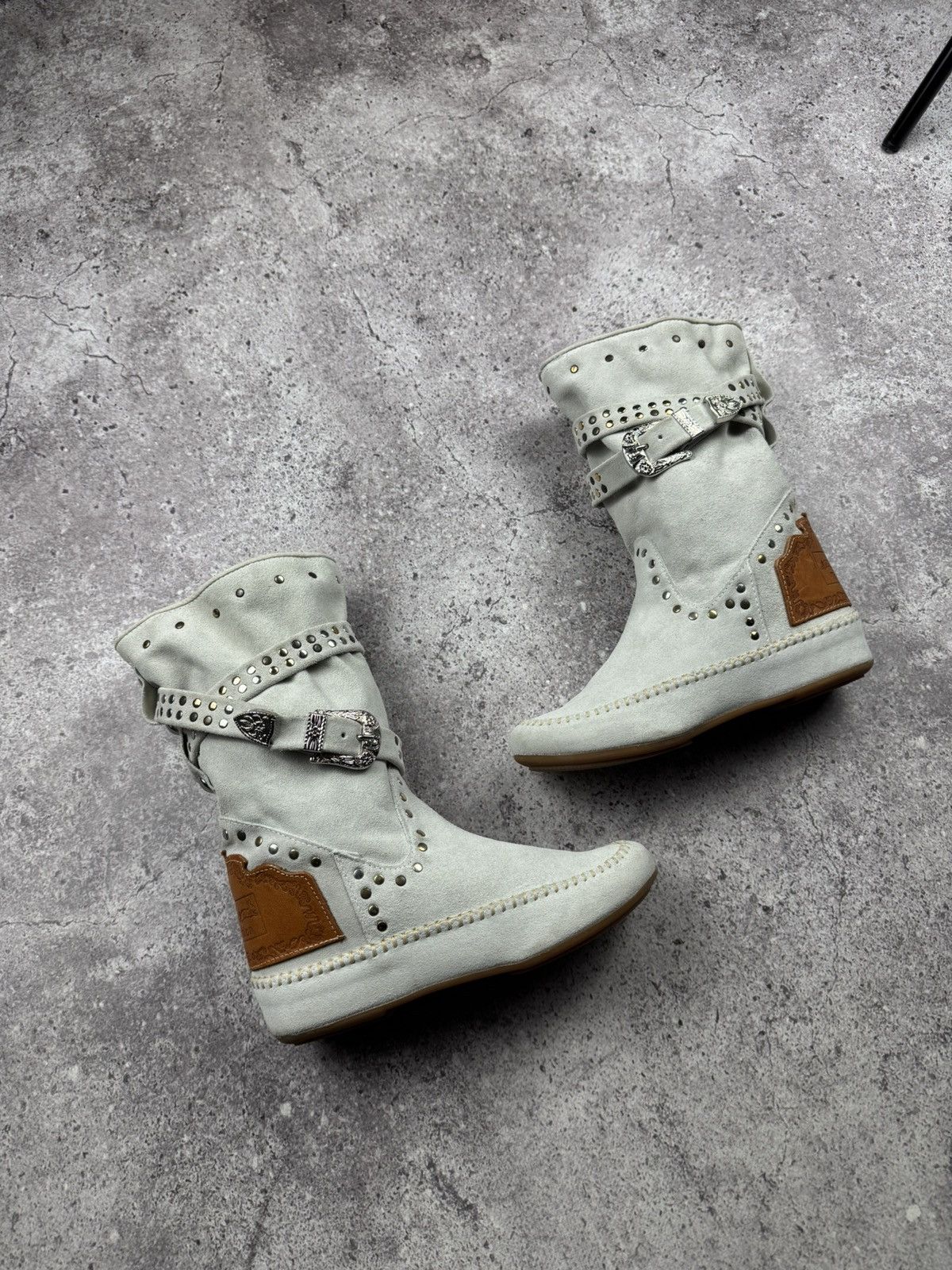 Japanese Brand To be Fashion Y2K Suede Japanesse Glamour Vintage Boots Rare Size US 6 / IT 36 - 2 Thumbnail