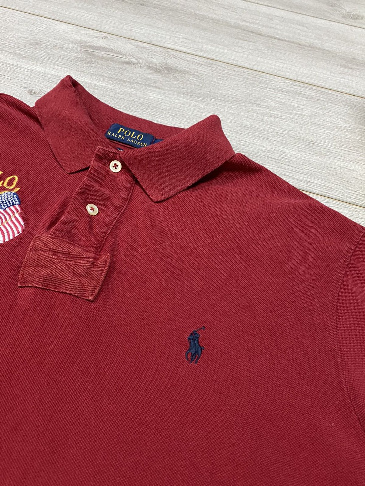 Polo Ralph Lauren Polo Ralph Lauren vintage USA flag shirt Size US XL / EU 56 / 4 - 3 Thumbnail