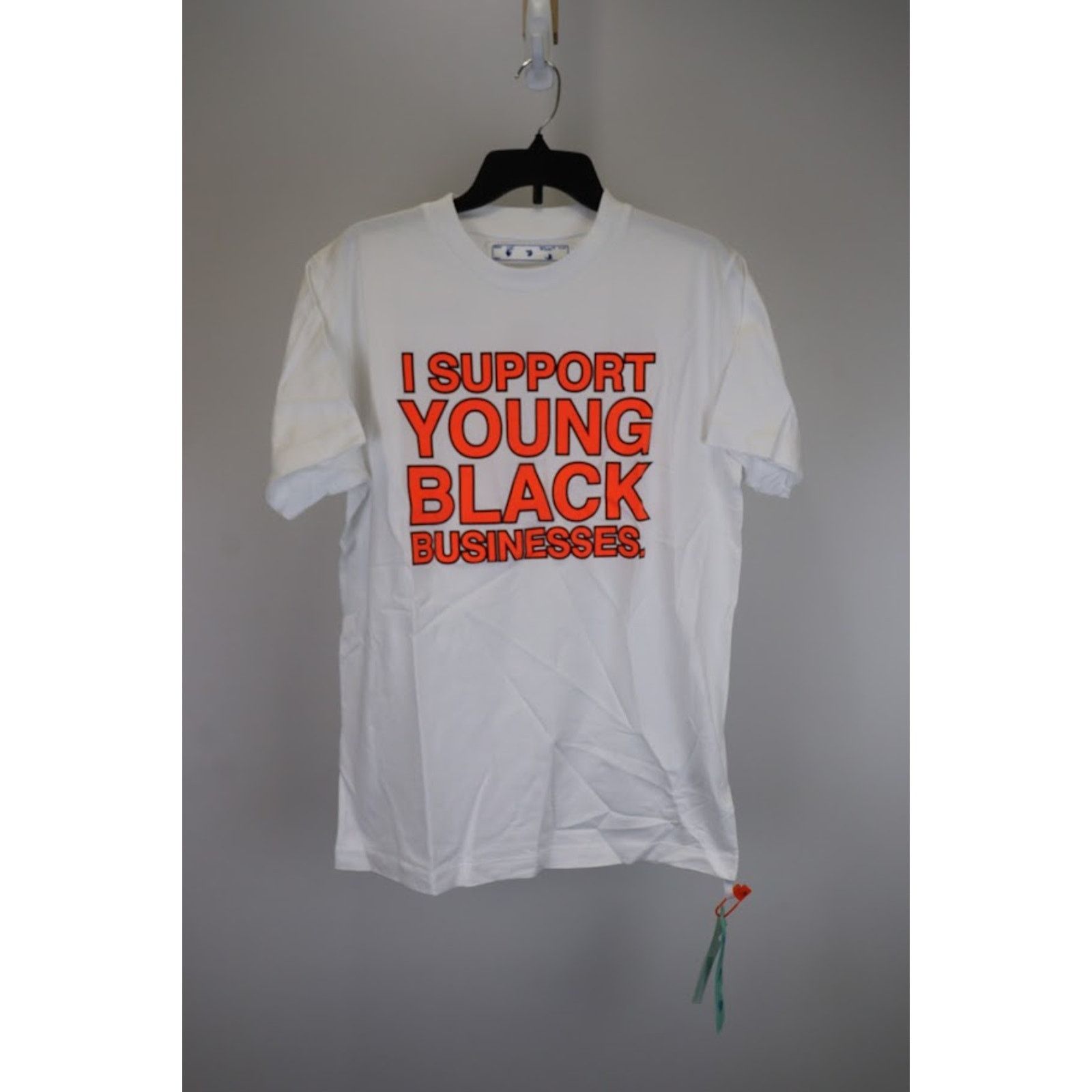Off-White o1rshd1 "I Support Young Black Business." Tee T-Shirt White Size US S / EU 44-46 / 1 - 1 Thumbnail