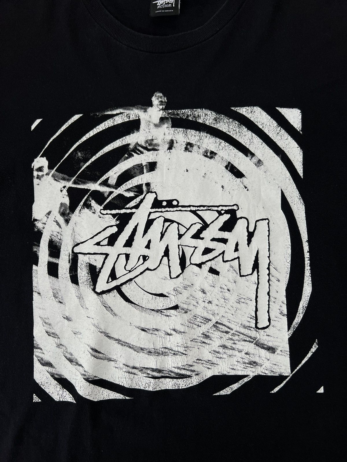 Stussy × Vintage STUSSY RARE SURF SWIRL RETRO BIG LOGO TEE Y2K Size US M / EU 48-50 / 2 - 3 Thumbnail