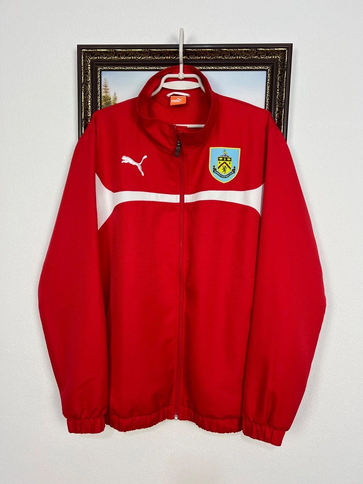 Puma Vintage Puma Burnley Football Jacket Red Soccer Track Top Size US L / EU 52-54 / 3 - 1 Thumbnail