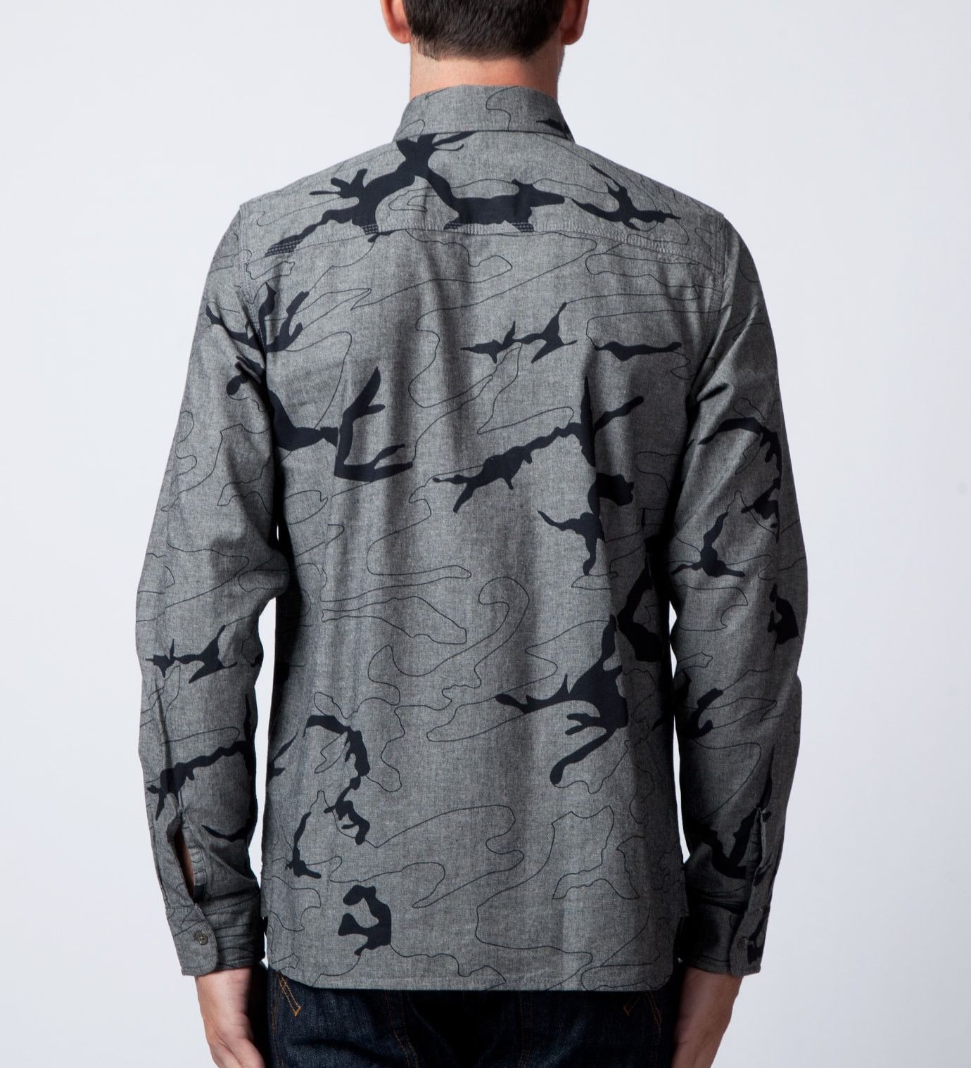 Carhartt Carhartt Bowie Long Sleeve Shirt Camo Lines Black Soot Rinse Size US M / EU 48-50 / 2 - 9 Thumbnail