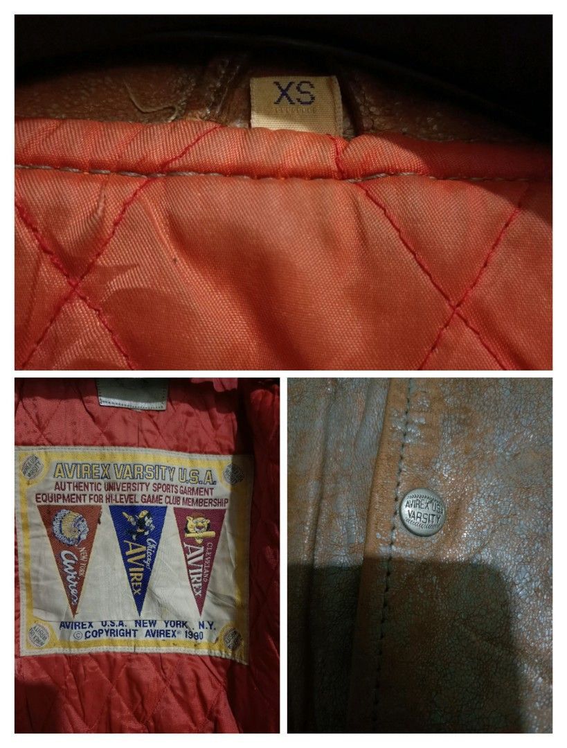 Avirex Vintage avirex usa varsity leather jacket Size US XS / EU 42 / 0 - 9 Thumbnail