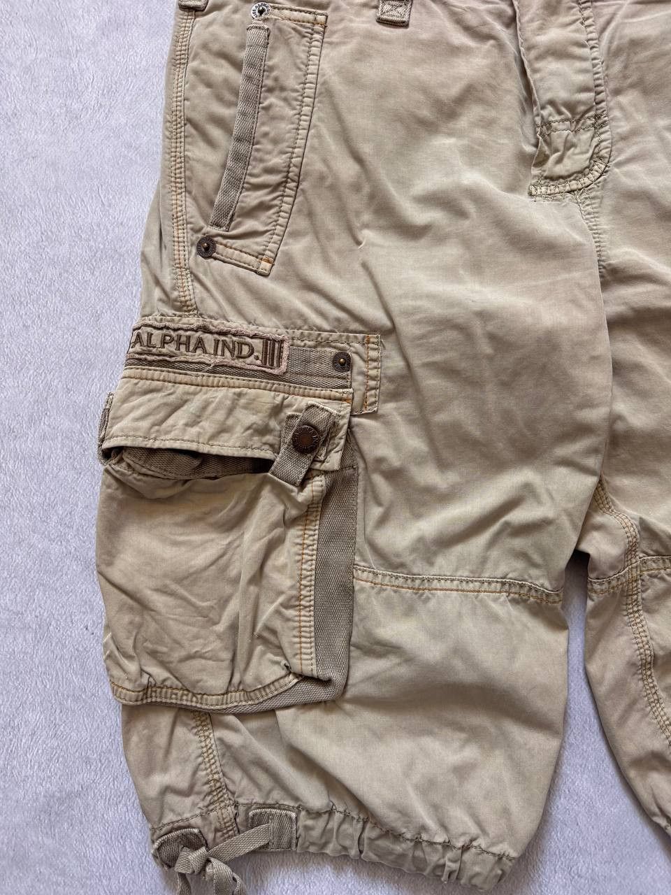 Alpha Industries Alpha Industries Cargo Shorts Faded Dirty Military Style Size US 32 / EU 48 - 6 Thumbnail