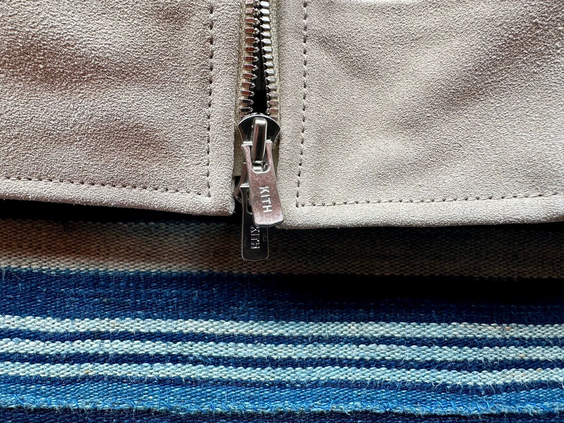 Kith Kith Lamont Coaches Jacket Sand Leather Suede Embroidered Size US M / EU 48-50 / 2 - 8 Thumbnail