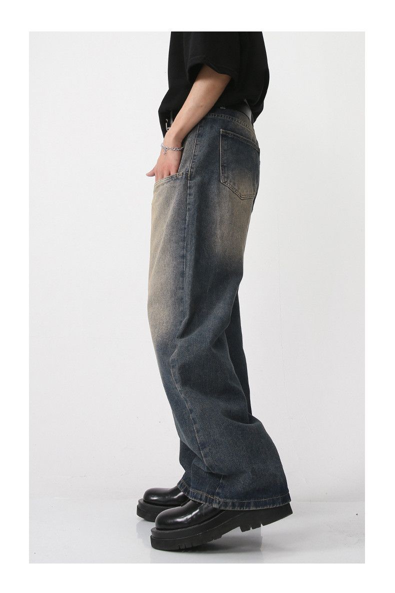 Japanese Brand × Jean Washed distressed vintage high waist loose straight jeans Size US 32 / EU 48 - 5 Thumbnail