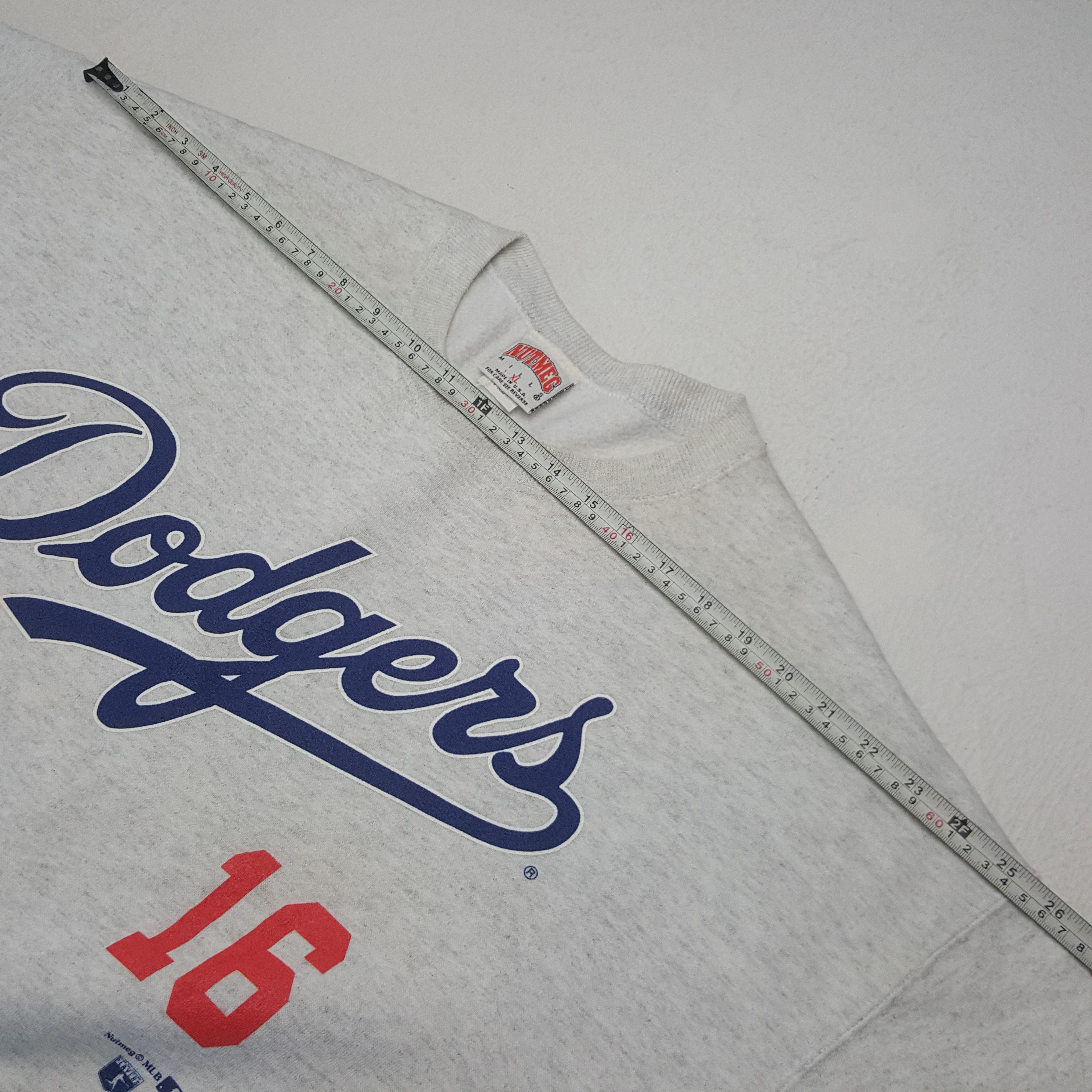 MLB × Nutmeg × Vintage Vintage Dodgers Nomo 16 Baseball Team Sweatshirt C282N14 Size US XL / EU 56 / 4 - 7 Thumbnail