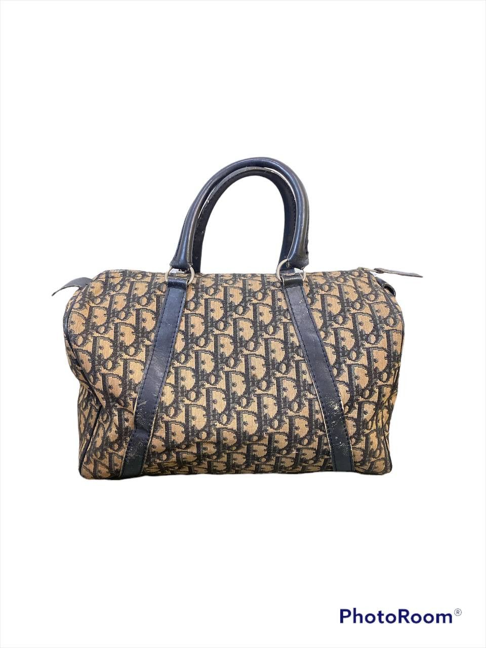 vintage 80s christian dior trotter boston duffle bag