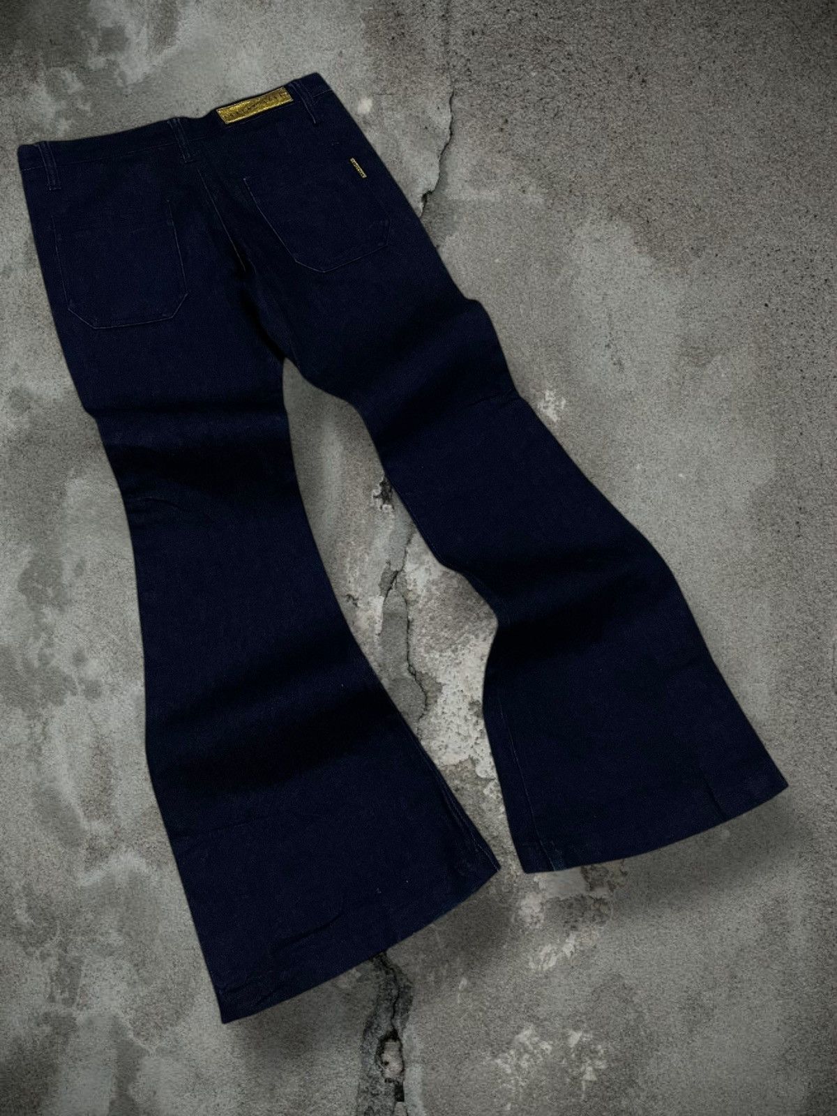 Tornado Mart Vintage Rare 1990s Japan Designer Egoist Big Flared Denim Size US 28 / EU 44 - 11 Thumbnail