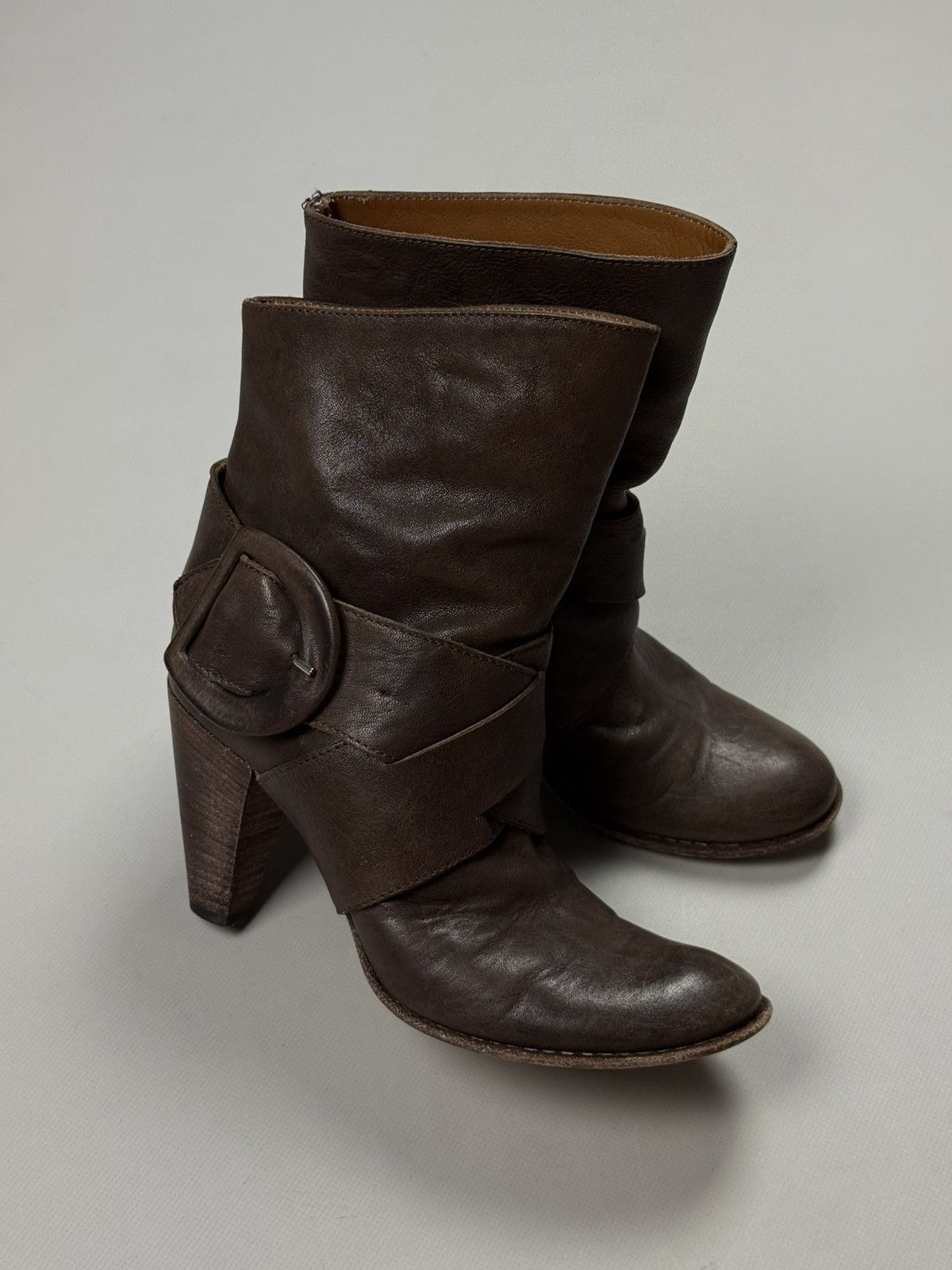 MoMA MOMA Ladies Leather Heeled Avant-Garde Boots Shoes Size 36 Size US 6 / IT 36 - 13 Thumbnail