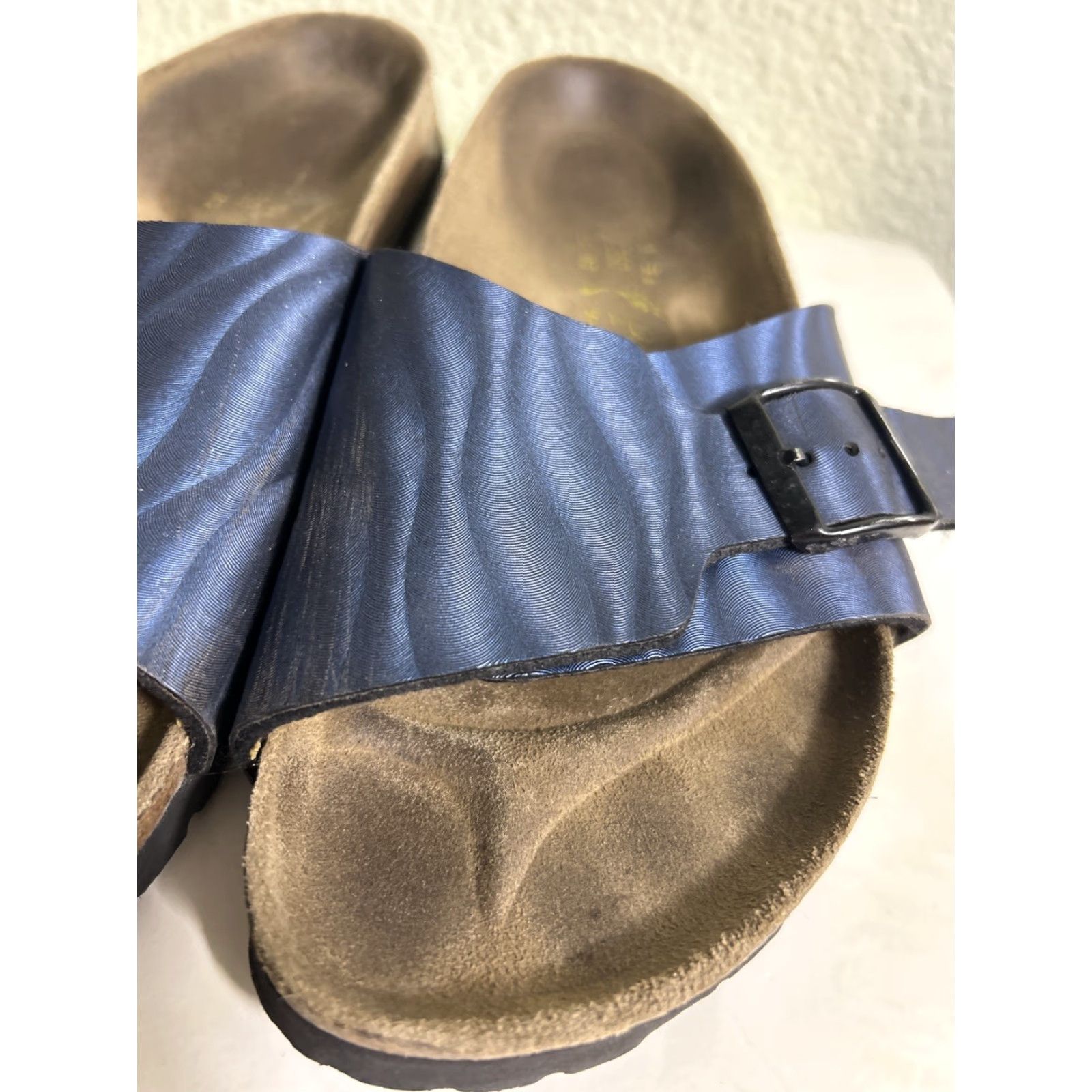 Birkenstock VINTAGE Birkenstock Papillio Navy Blue Slide Sandals Womens Size 8 Size US 8 / IT 38 - 7 Thumbnail