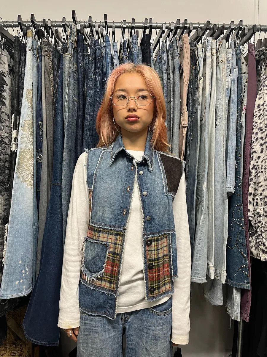 Jean Paul Gaultier 2000s Jean Paul Gaultier Asymmetrical Patchwork Wool Denim Jacket Size S / US 4 / IT 40 - 3 Thumbnail