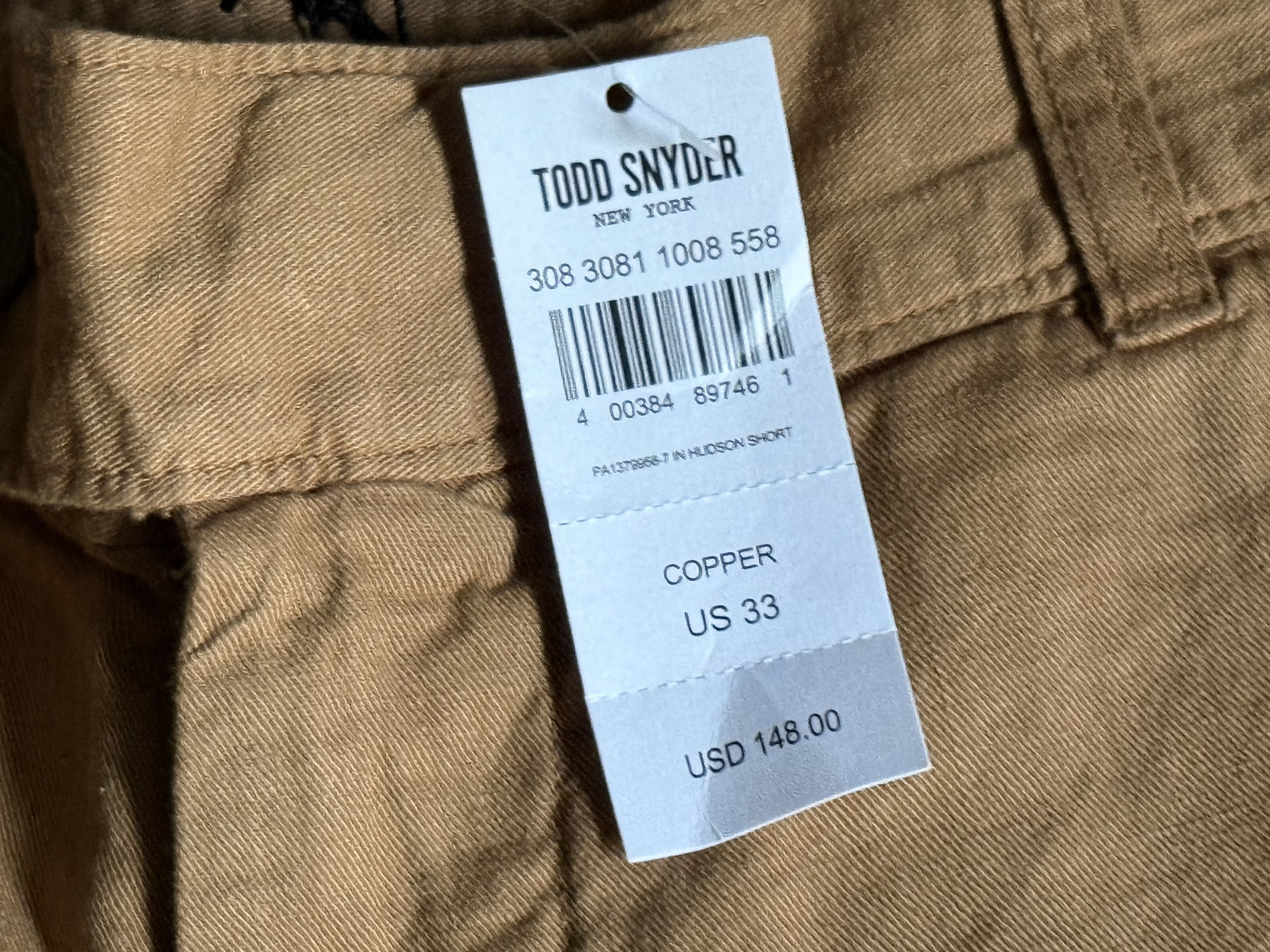 Todd Snyder Todd Snyder 7" Cotton-Linen Hudson Short COPPER $148 33" Size US 33 - 6 Thumbnail