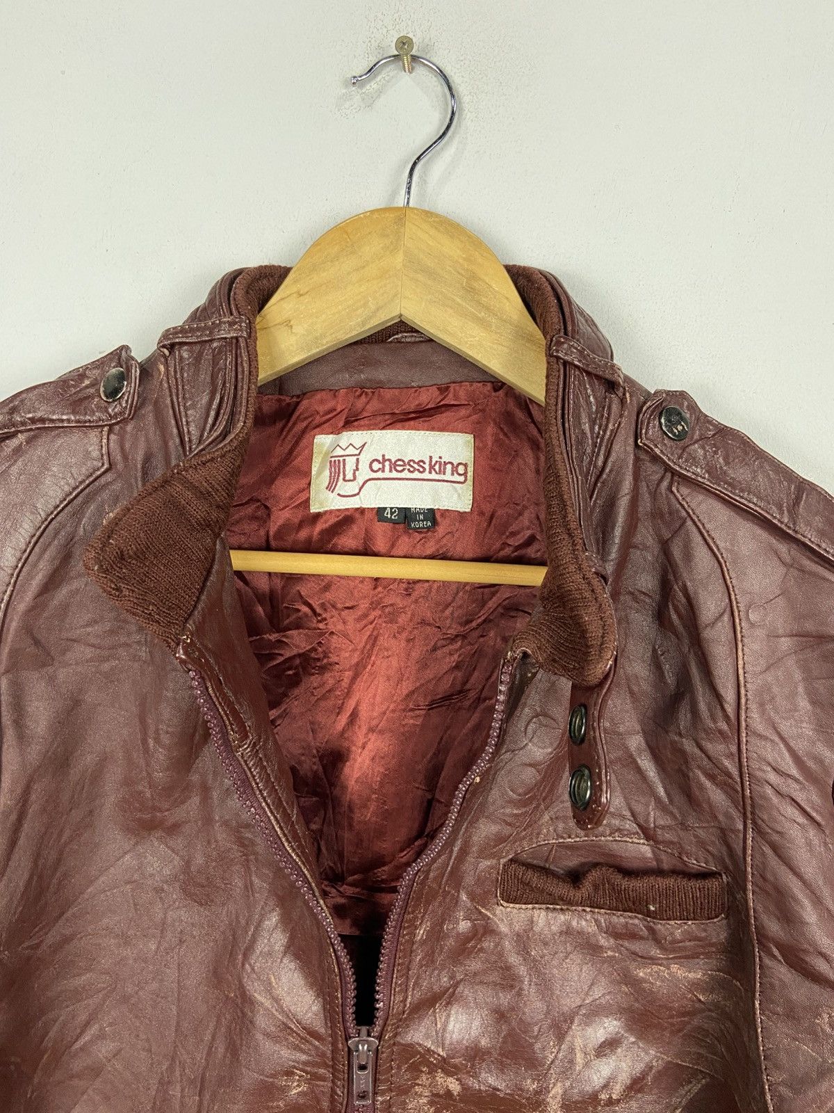 Other VINTAGE CHESS KING LEATHER JACKET Size US M / EU 48-50 / 2 - 4 Thumbnail