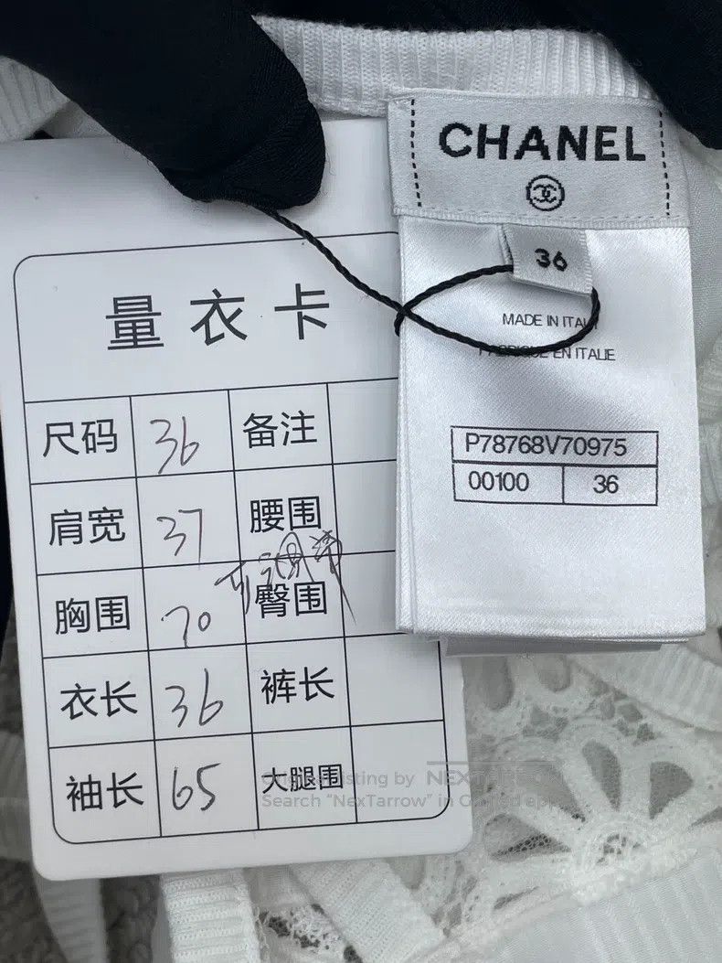 Chanel Chanel 25C white hollow logo long sleeves Size XS / US 0-2 / IT 36-38 - 8 Thumbnail