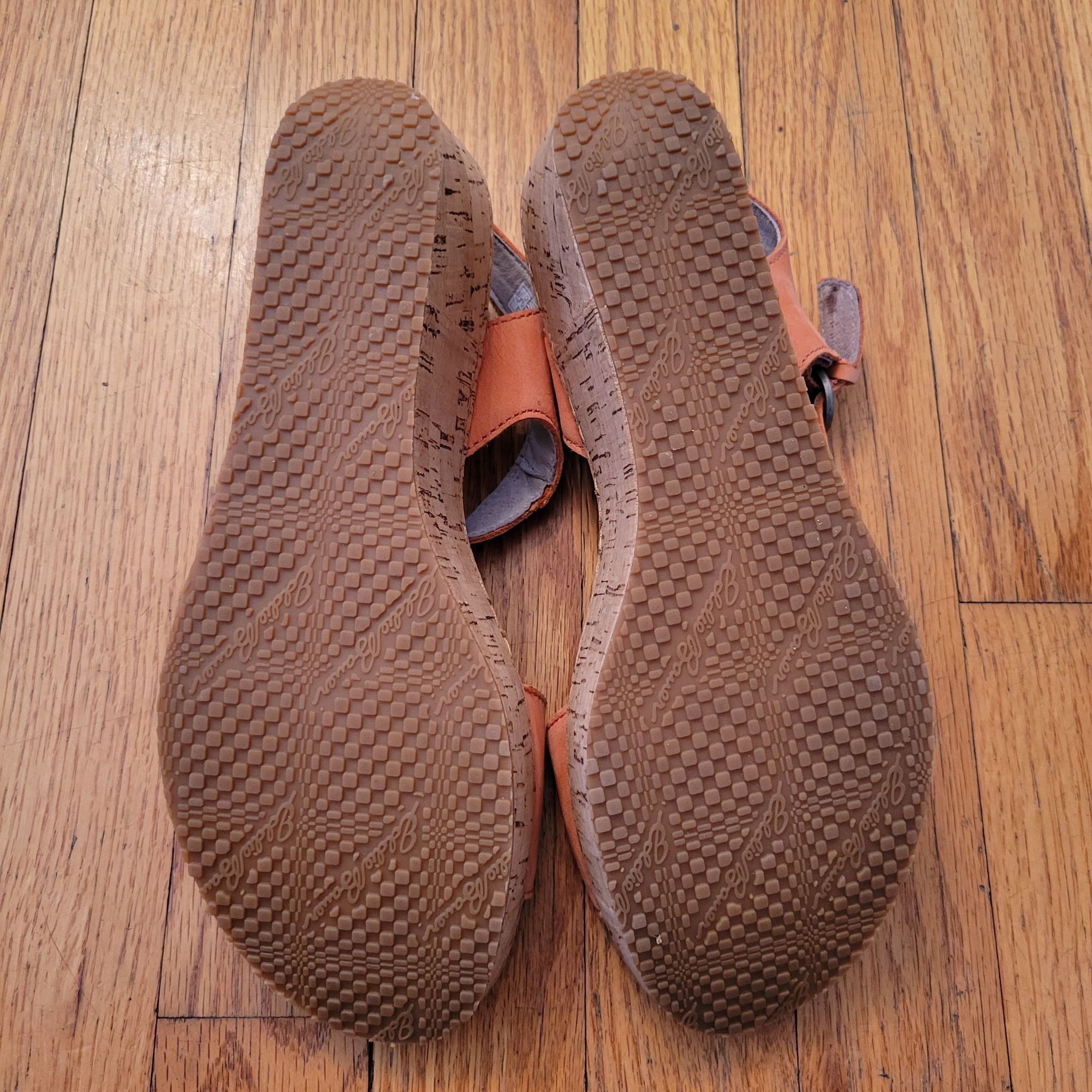 Eddie Bauer Eddie Bauer Cork Wedge Sandals 8.5 Orange KARA Summer Shoes Size US 8.5 / IT 38.5 - 3 Thumbnail