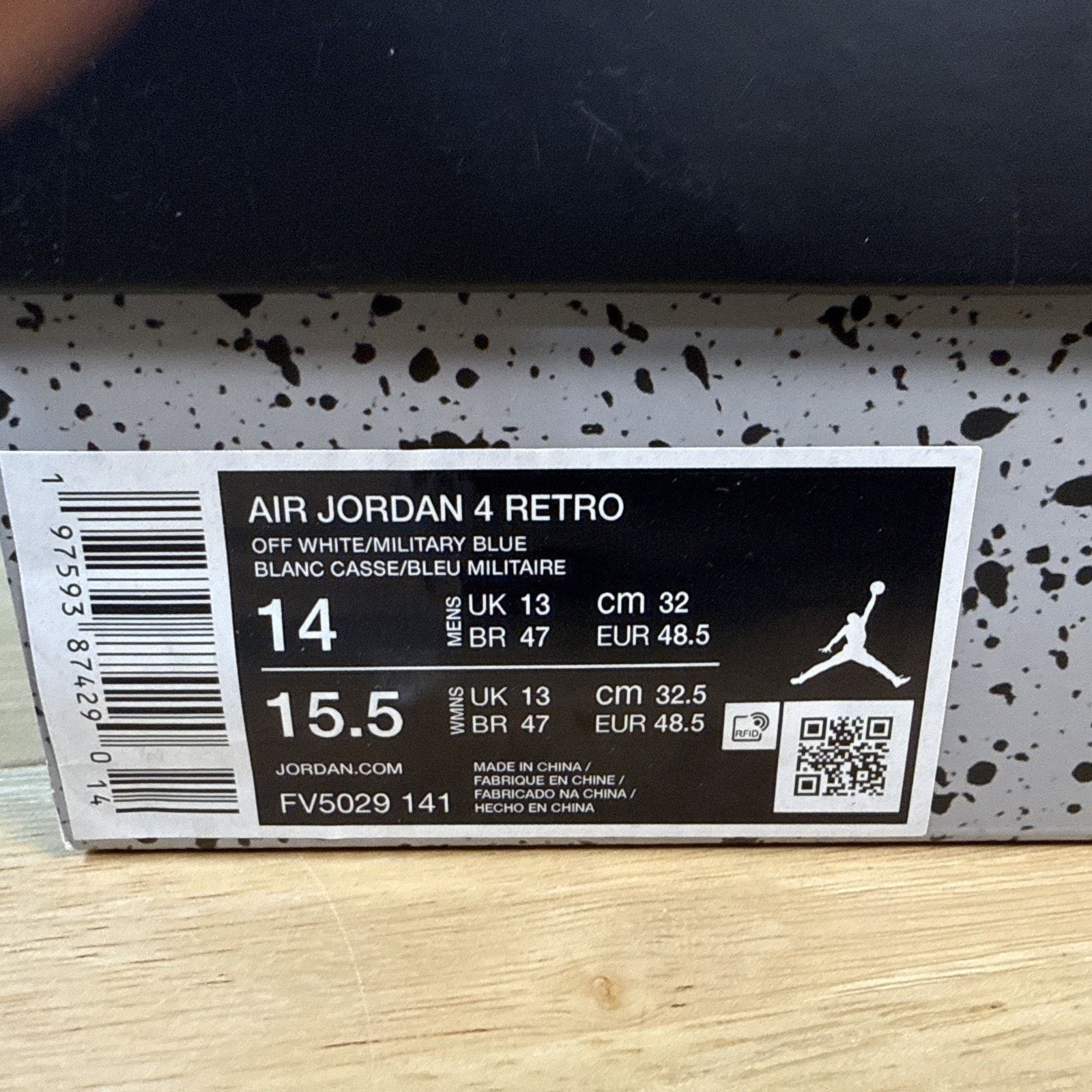 Jordan Brand Nike Air Jordan 4 Retro Shoe Military Industrial Blue FV5029 Size US 14 / EU 47 - 9 Thumbnail