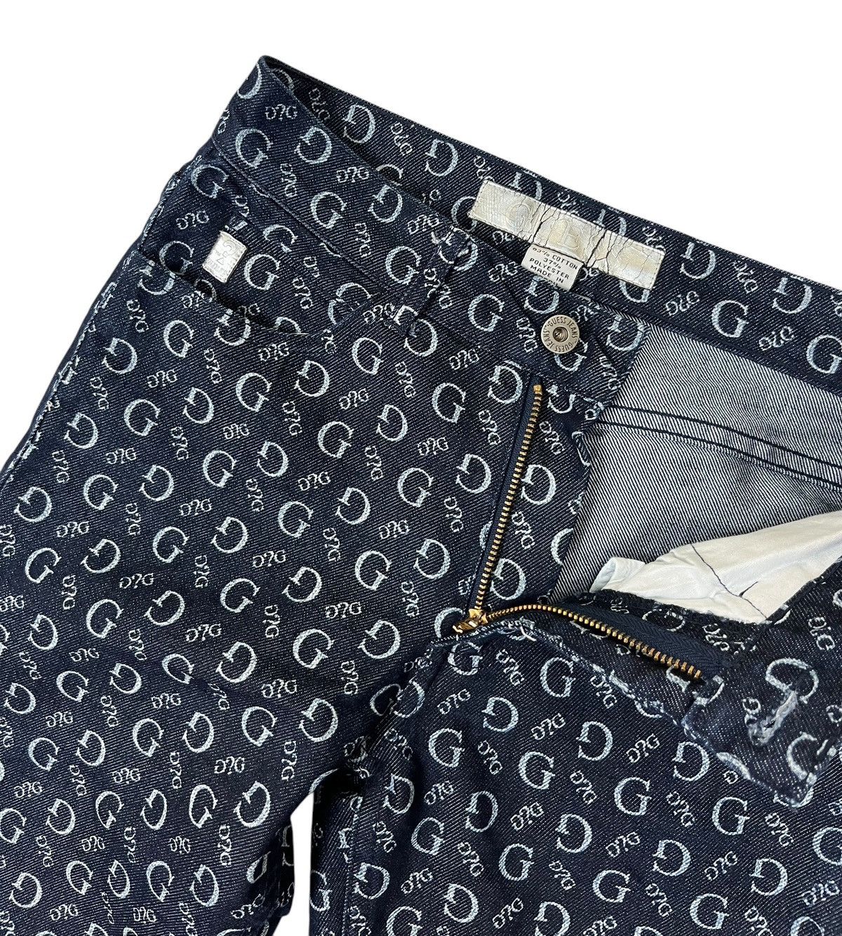 Guess Super Flare Guess Og Monogram Logo Jeans Size 26" / US 2 / IT 38 - 8 Thumbnail