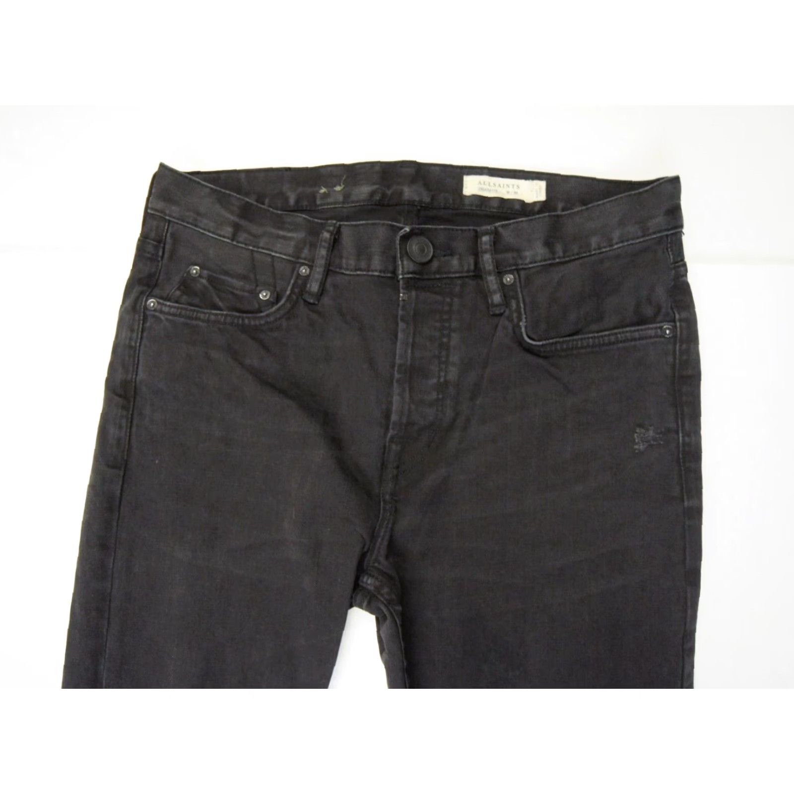 Allsaints VINTAGE AllSaints Men's Skinny Denim Jeans Size 30 Black Stretch Cigarette Pants Size US 30 / EU 46 - 2 Thumbnail
