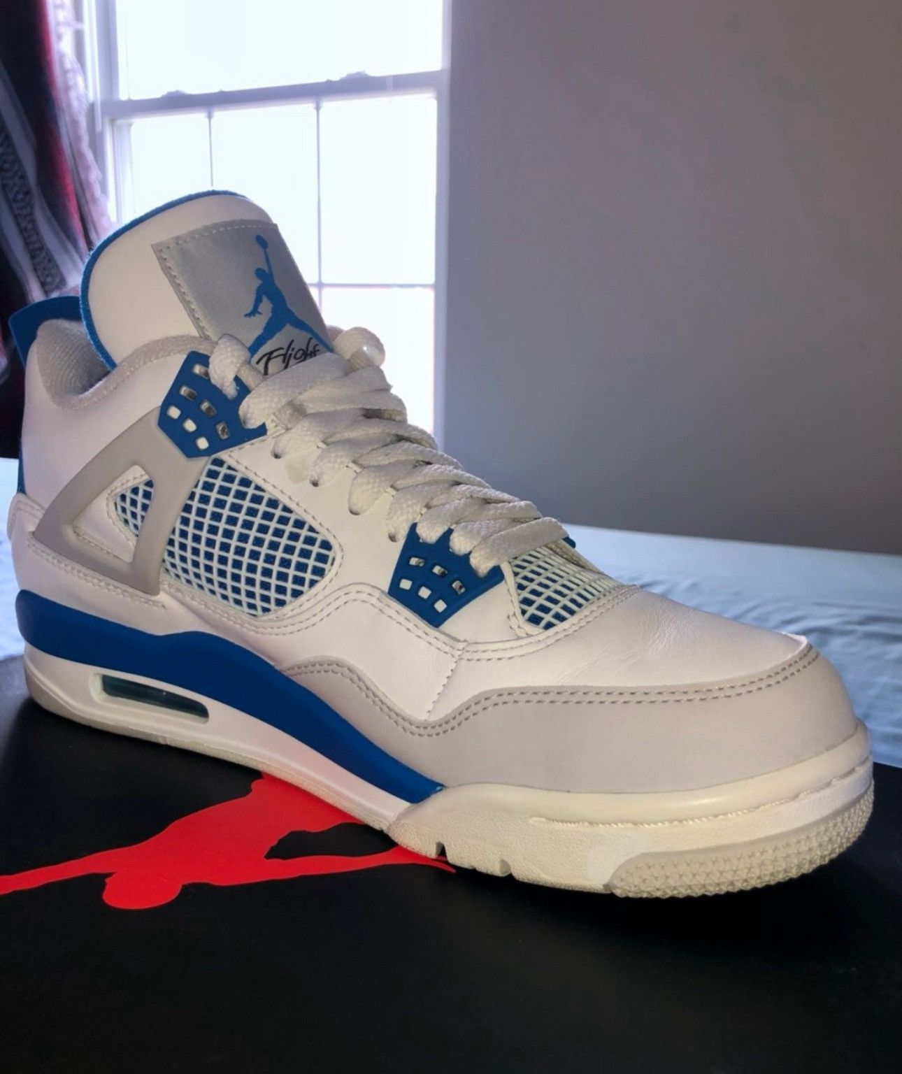 Nike Nike Air Jordan Retro 4 Military Blue Size US 8.5 / EU 41-42 - 7 Thumbnail