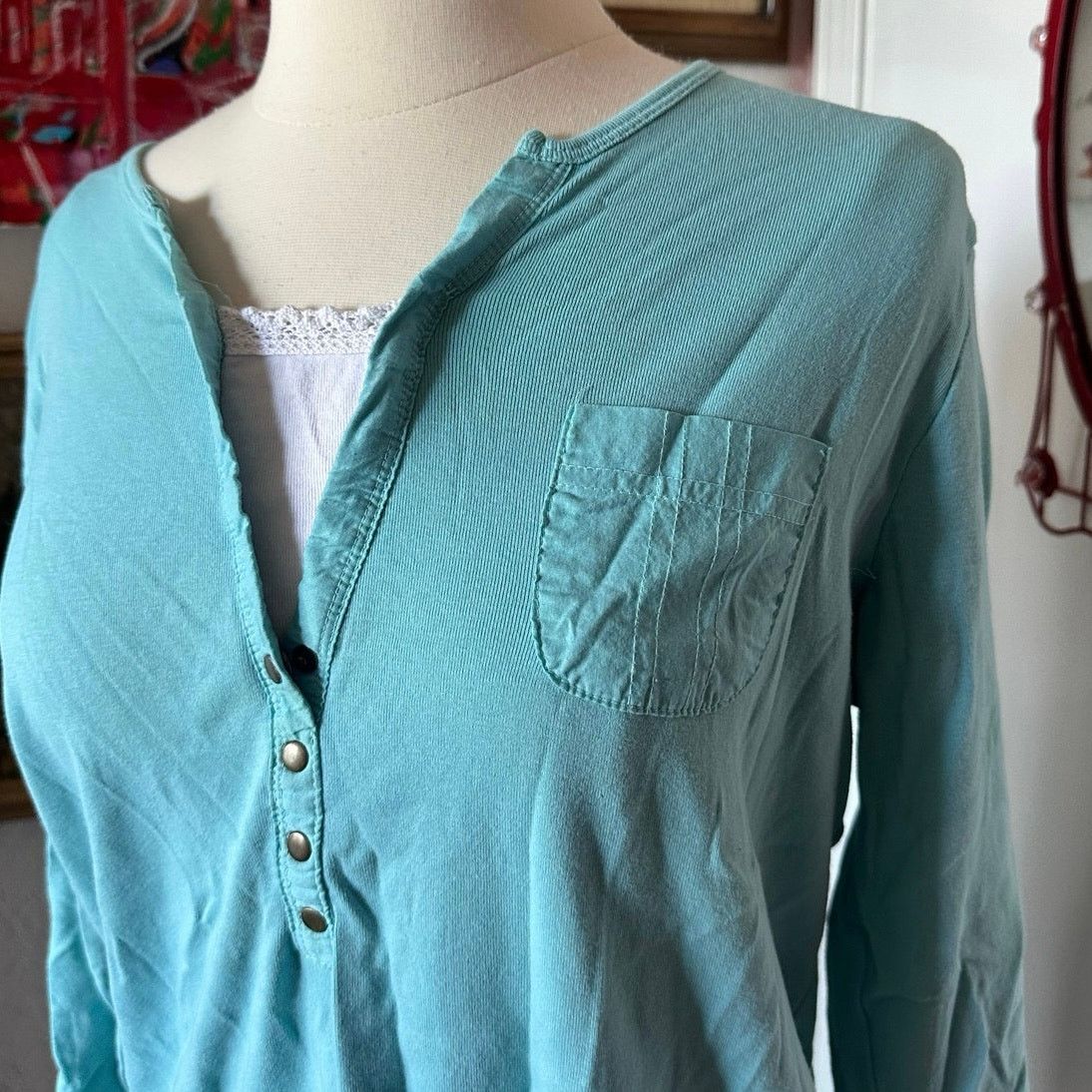 Other white stag blue white long sleeve layered shirt Size L / US 10 / IT 46 - 2 Thumbnail
