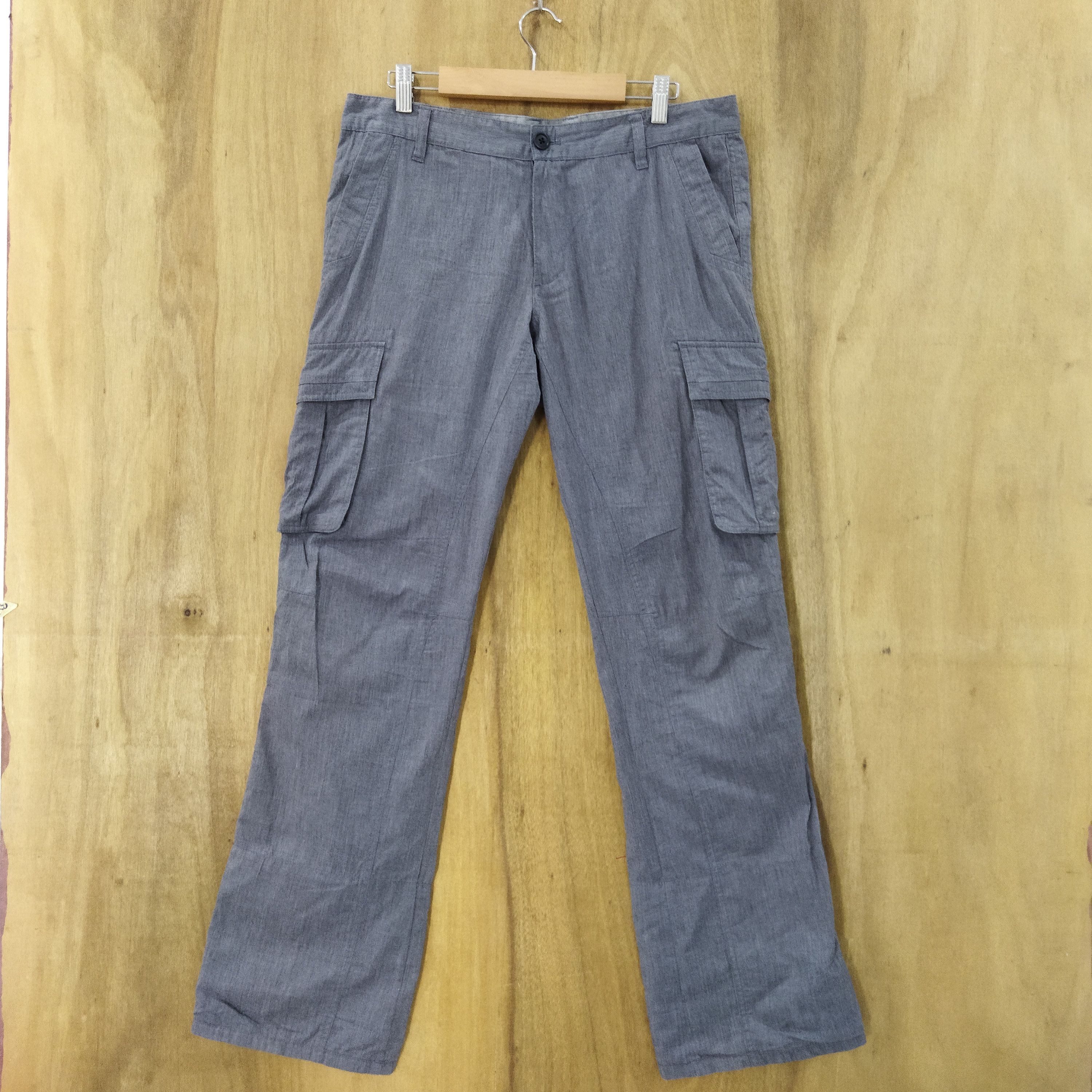 Japanese Brand MICHEL KLEIN GREY CARGO PANTS Size US 34 / EU 50 - 1 Thumbnail
