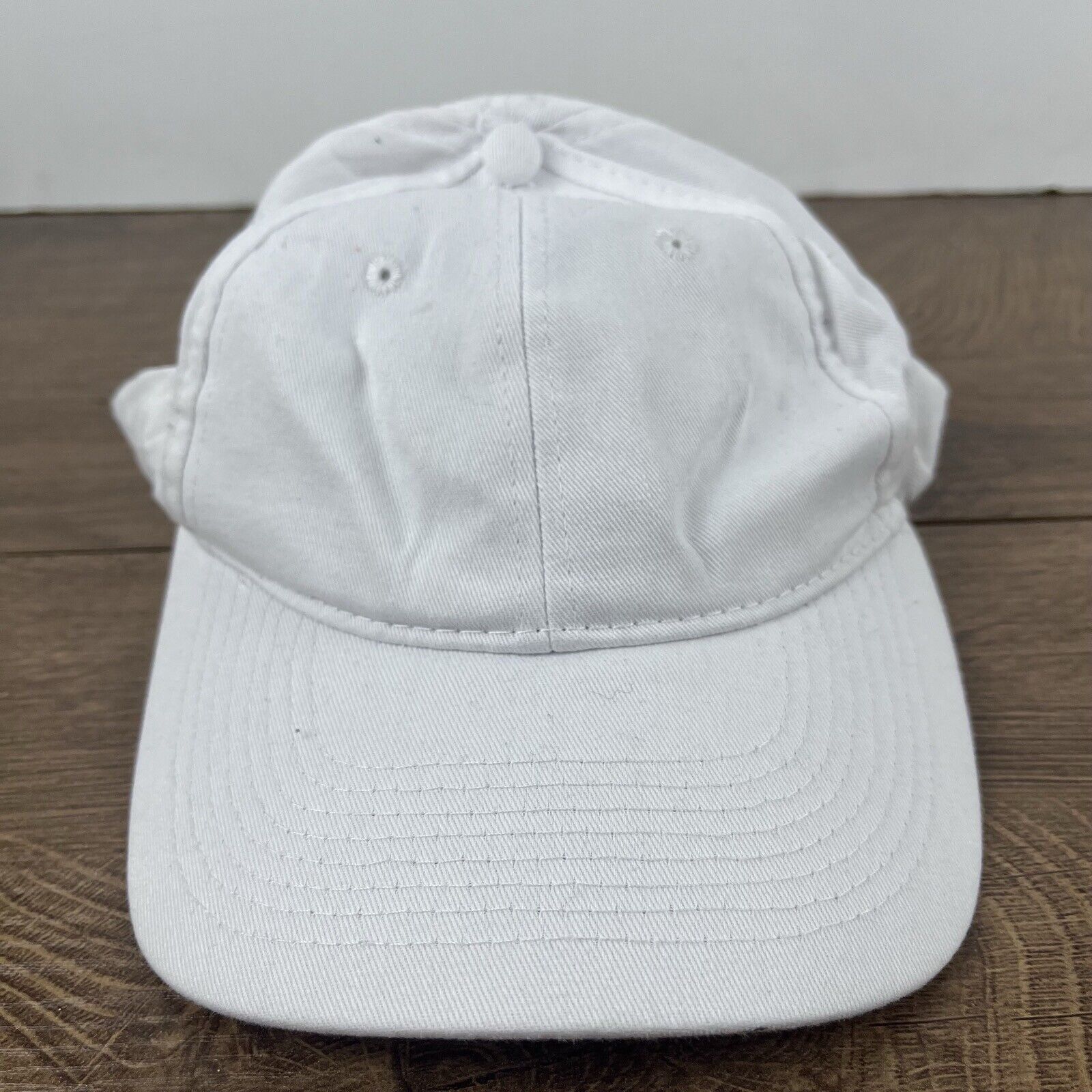 Other Plain White Baseball Hat Cap Adjustable Hat White Hat Adjust Size ONE SIZE - 5 Thumbnail